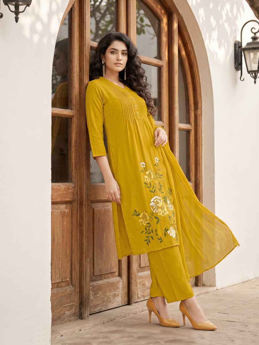 Ossm Sargam Mal Chanderi Readymade Suit (6 pcs Catalogue)