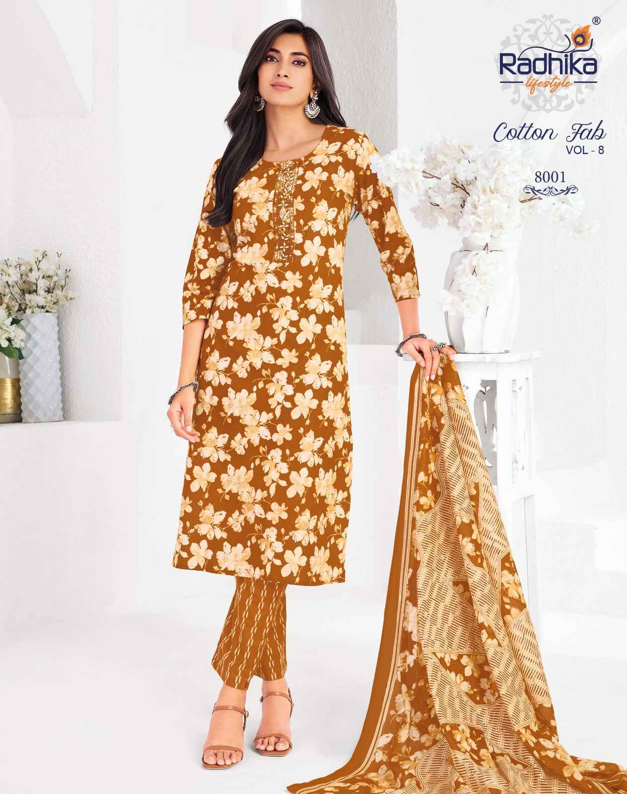 Radhika Lifestyle Cotton Fab Vol 8 Cotton Kurti Combo 11 pcs Catalogue