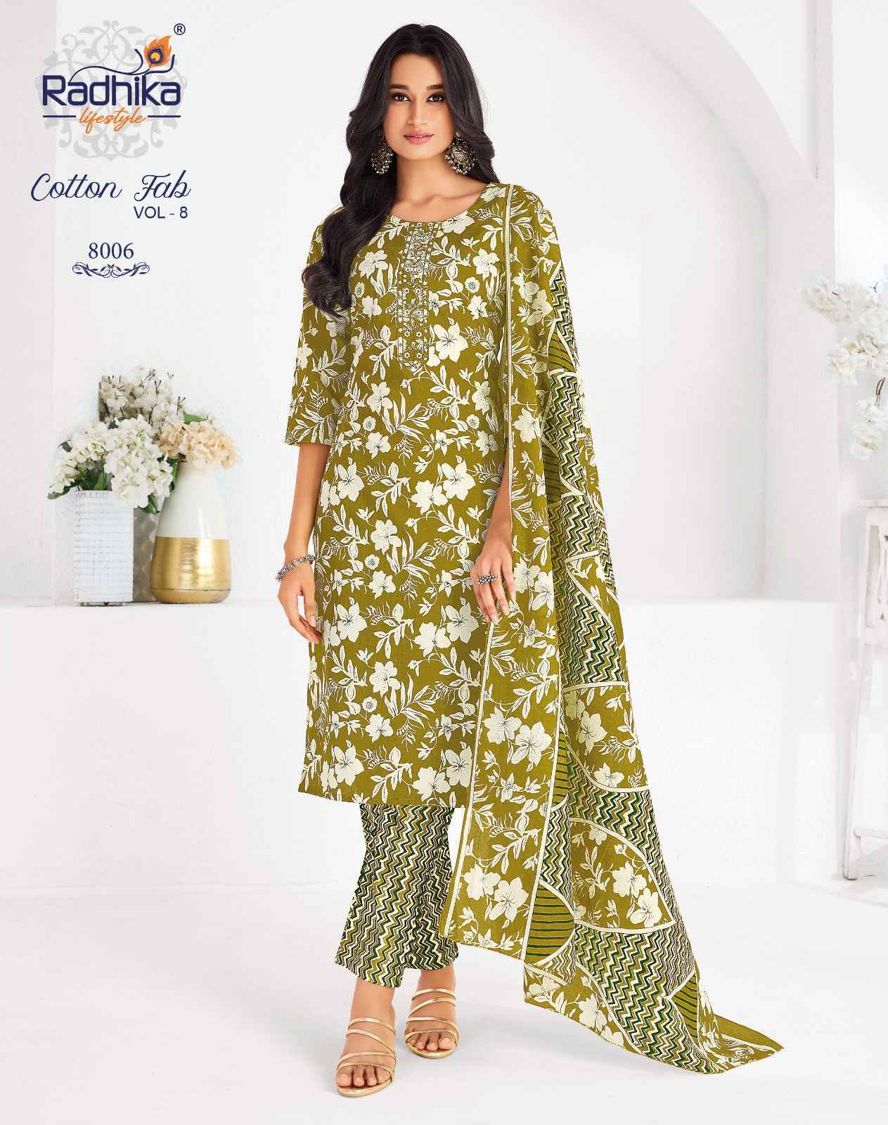 Radhika Lifestyle Cotton Fab Vol 8 Cotton Kurti Combo 11 pcs Catalogue