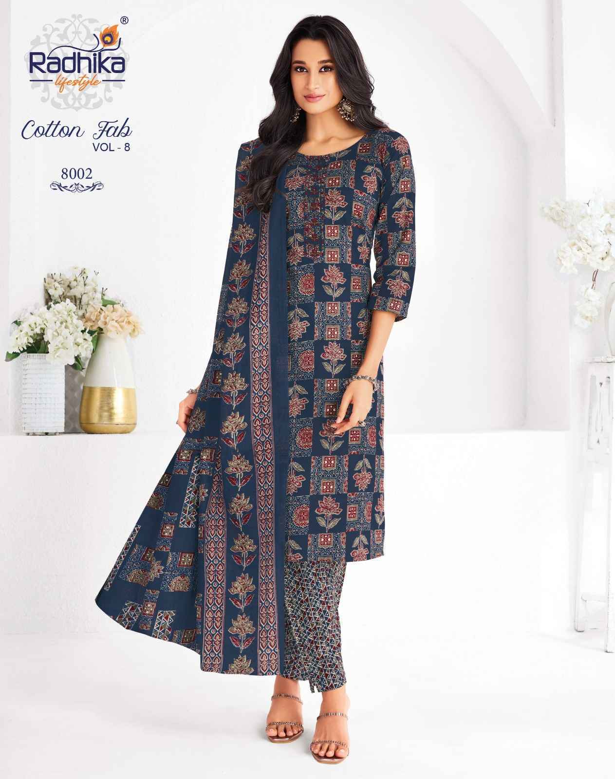 Radhika Lifestyle Cotton Fab Vol 8 Cotton Kurti Combo 11 pcs Catalogue