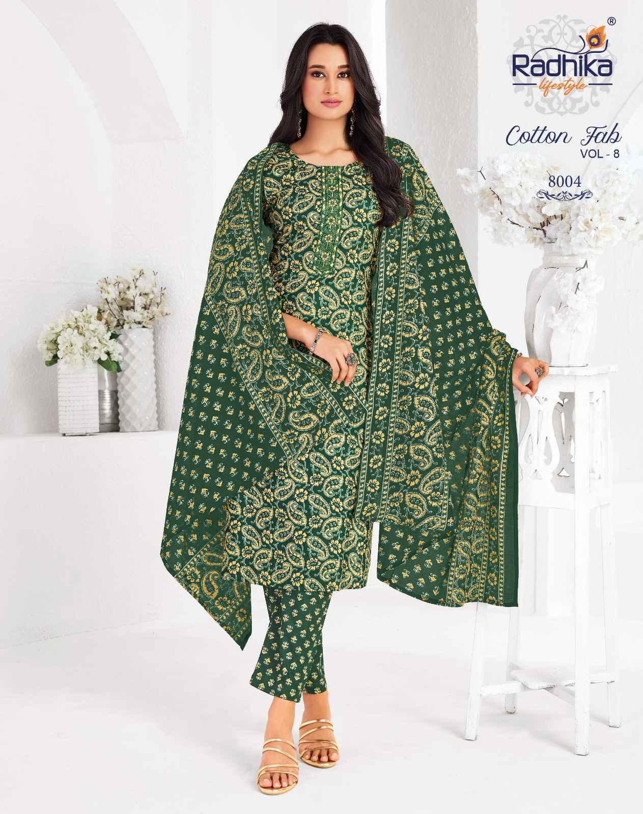 Radhika Lifestyle Cotton Fab Vol 8 Cotton Kurti Combo 11 pcs Catalogue