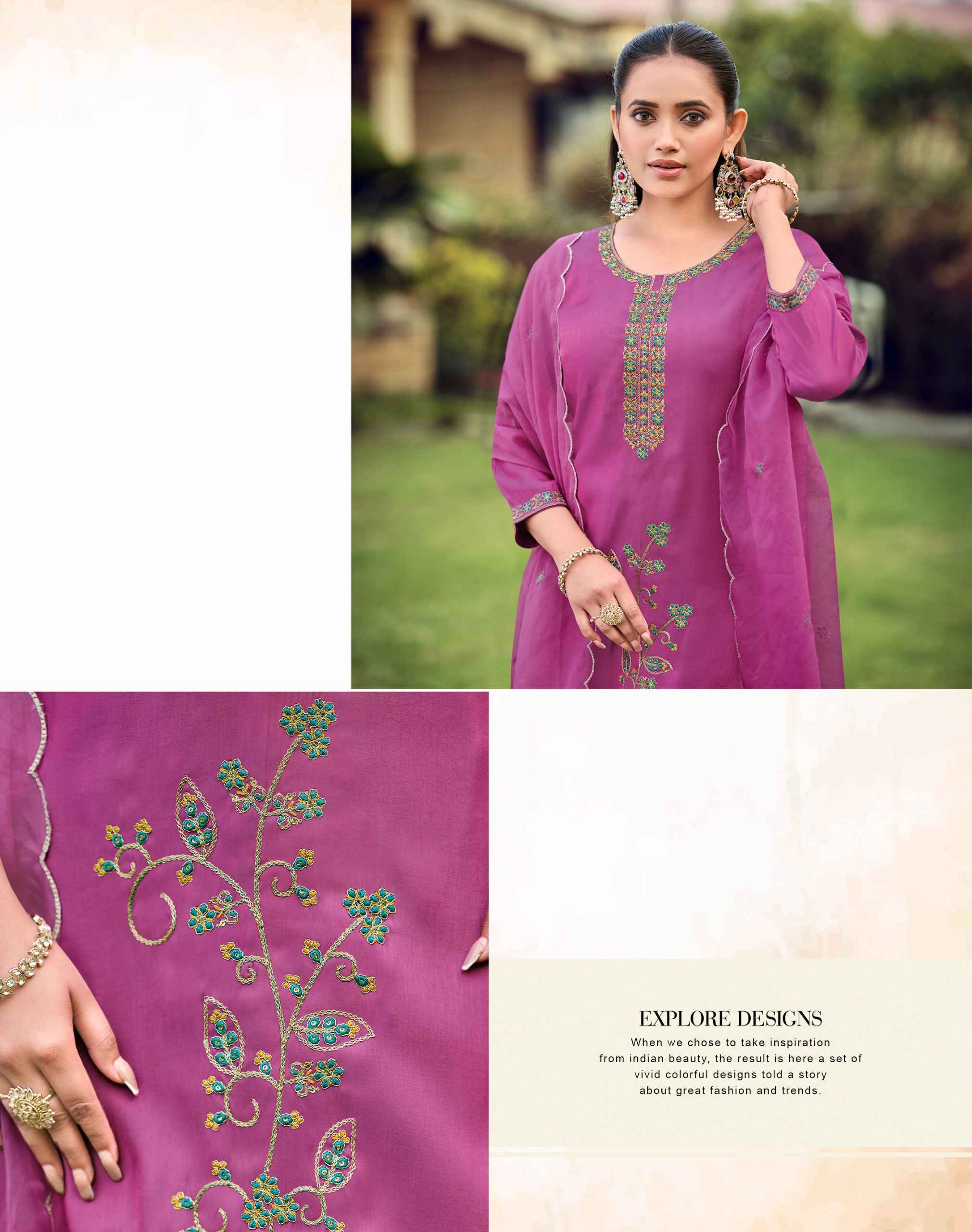Radhika Lifestyle Ruby Vol-1 Glass Roman Readymade Suit (6 pcs Catalogue)