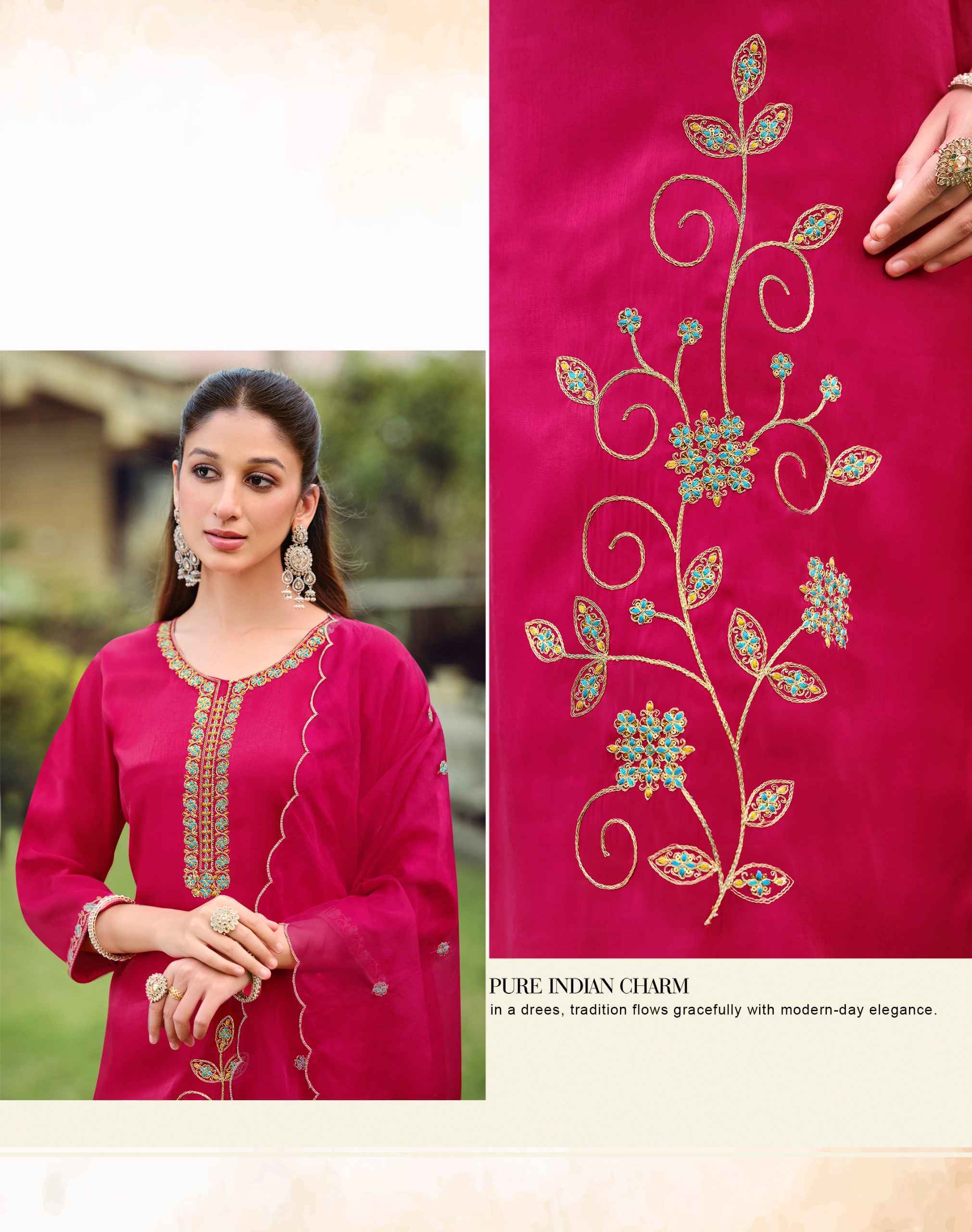 Radhika Lifestyle Ruby Vol-1 Glass Roman Readymade Suit (6 pcs Catalogue)