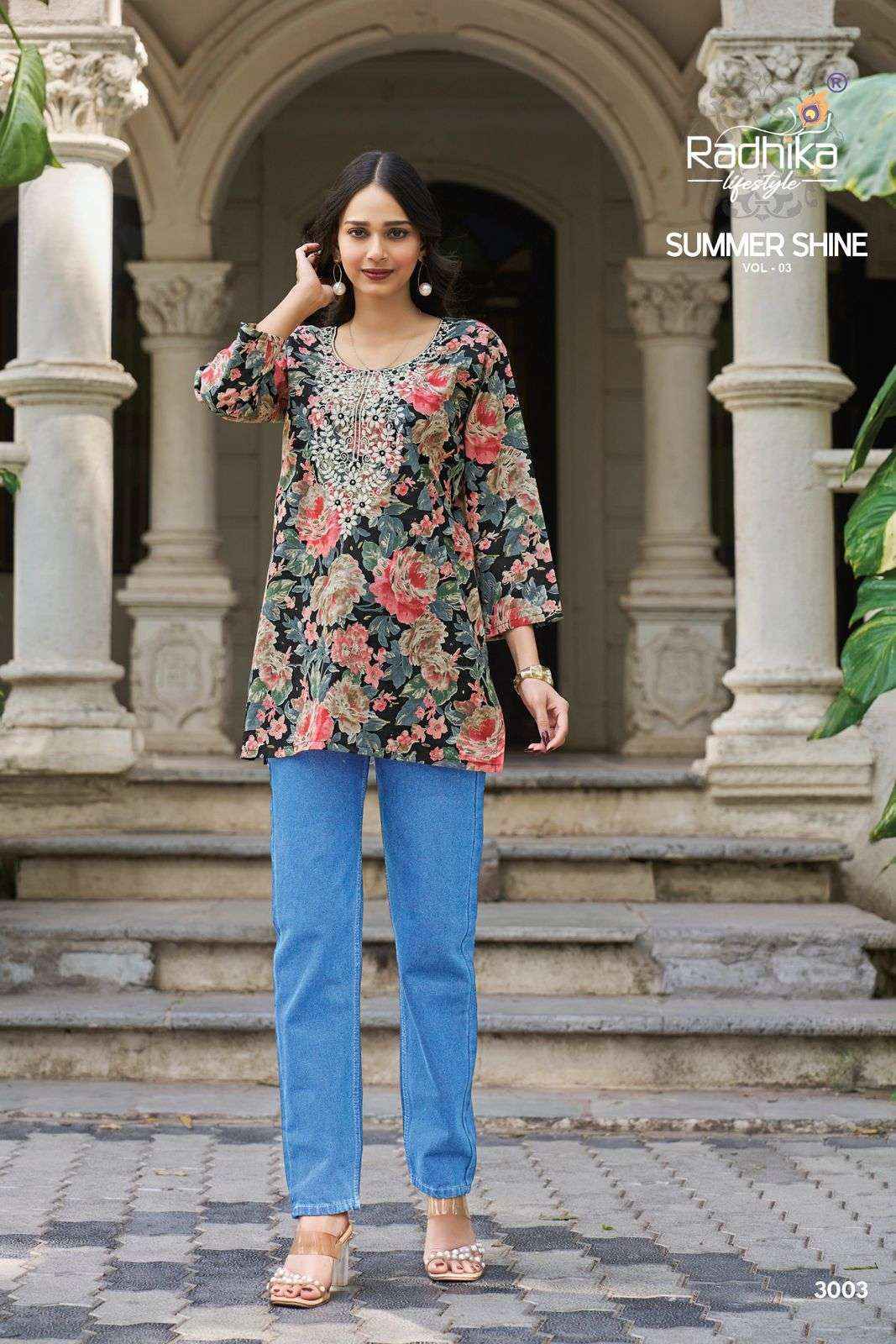 Radhika Lifestyle Summer Shine Vol-3 Weastern Cotton Top (8 pcs Catalogue)