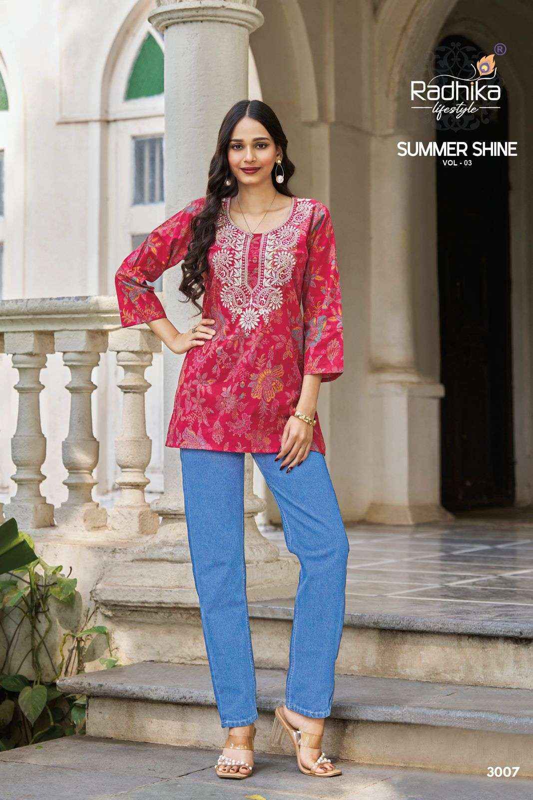 Radhika Lifestyle Summer Shine Vol-3 Weastern Cotton Top (8 pcs Catalogue)