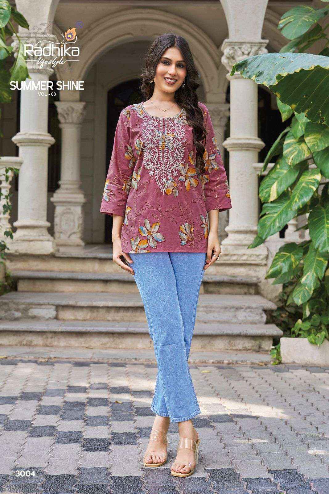 Radhika Lifestyle Summer Shine Vol-3 Weastern Cotton Top (8 pcs Catalogue)