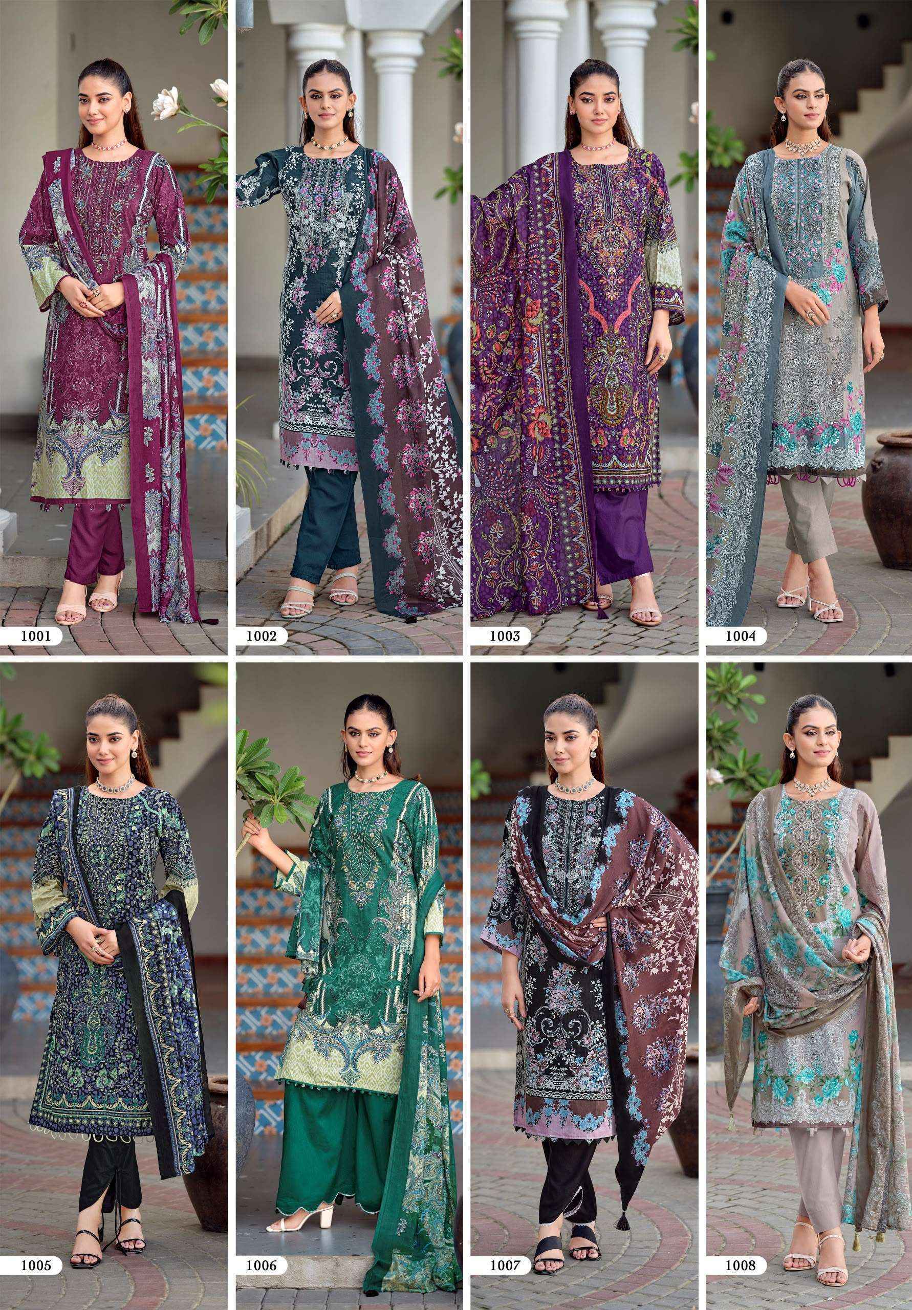 Riaz Arts Nayra Vol-43 Cotton Dress Material (8 pcs Catalogue)