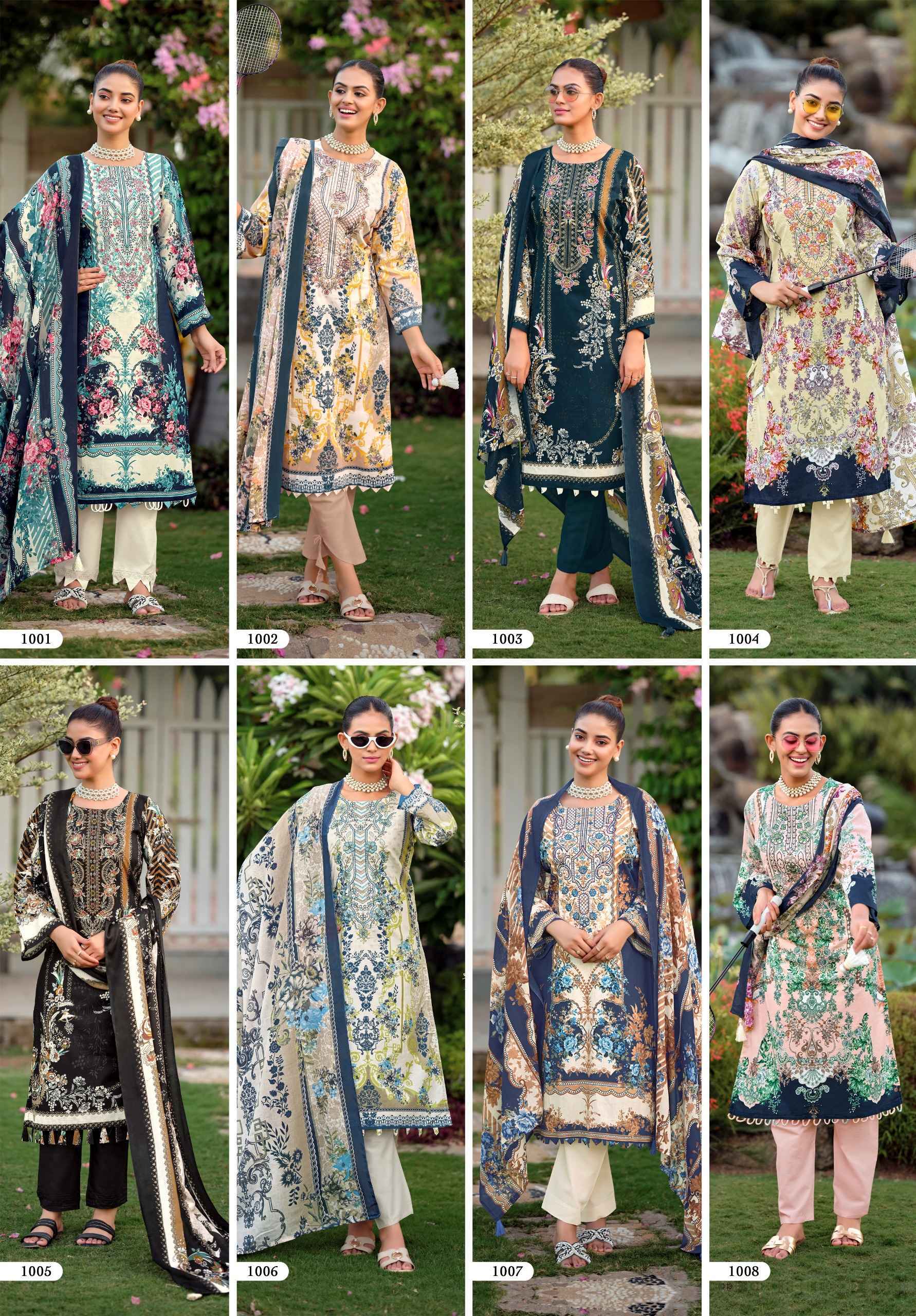 Riaz Arts Nayra Vol 44 Cotton Dress Material 8 pcs Catalogue