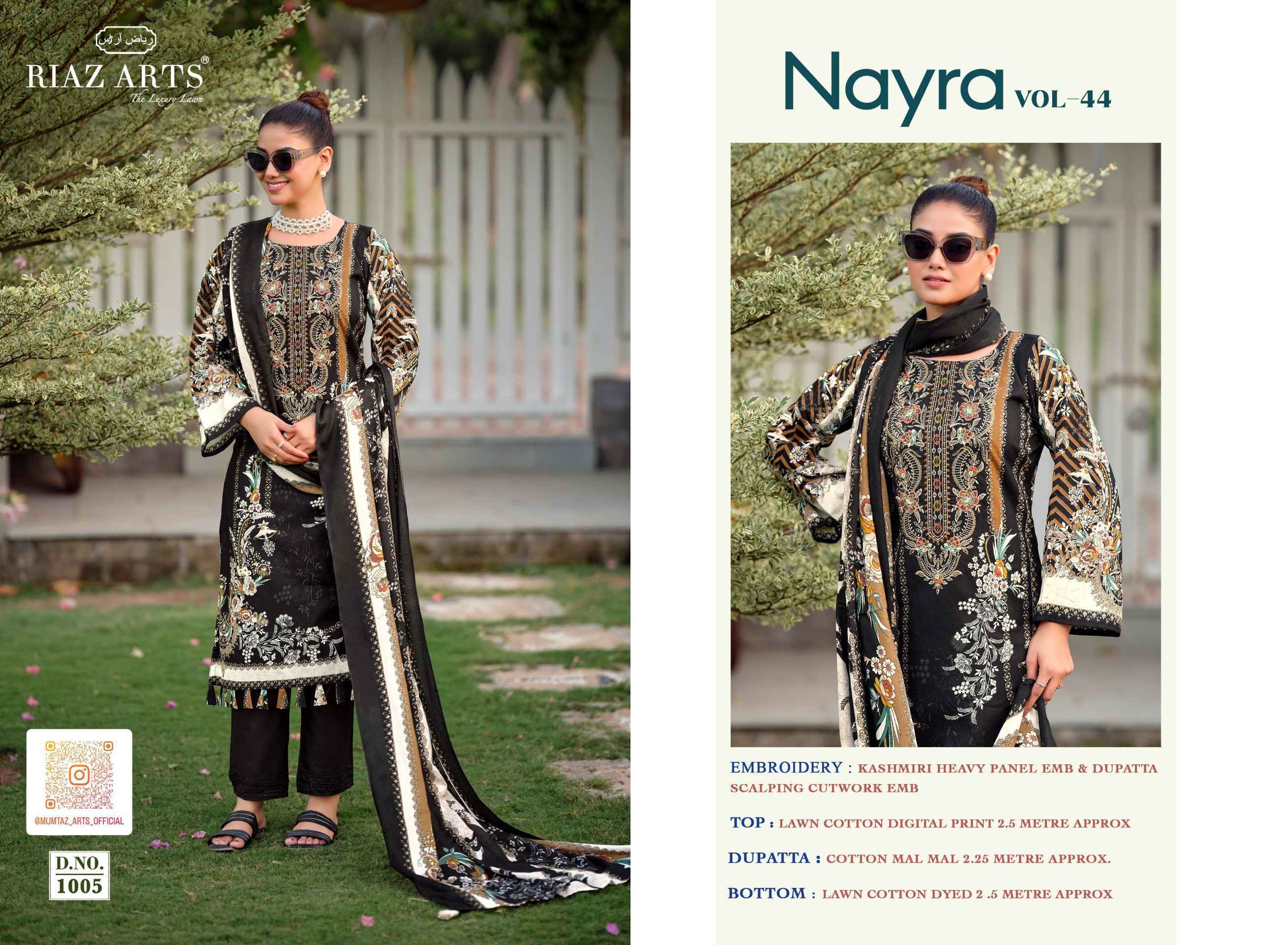 Riaz Arts Nayra Vol 44 Cotton Dress Material 8 pcs Catalogue
