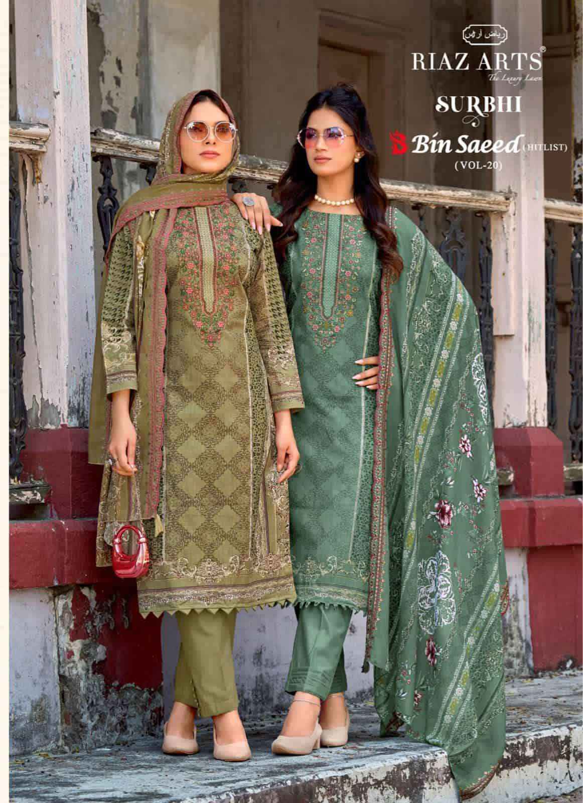 Riaz Arts Surbhi Bin Saeed Hit List Vol-20 Cotton Dress Material (4 pcs Catalogue)