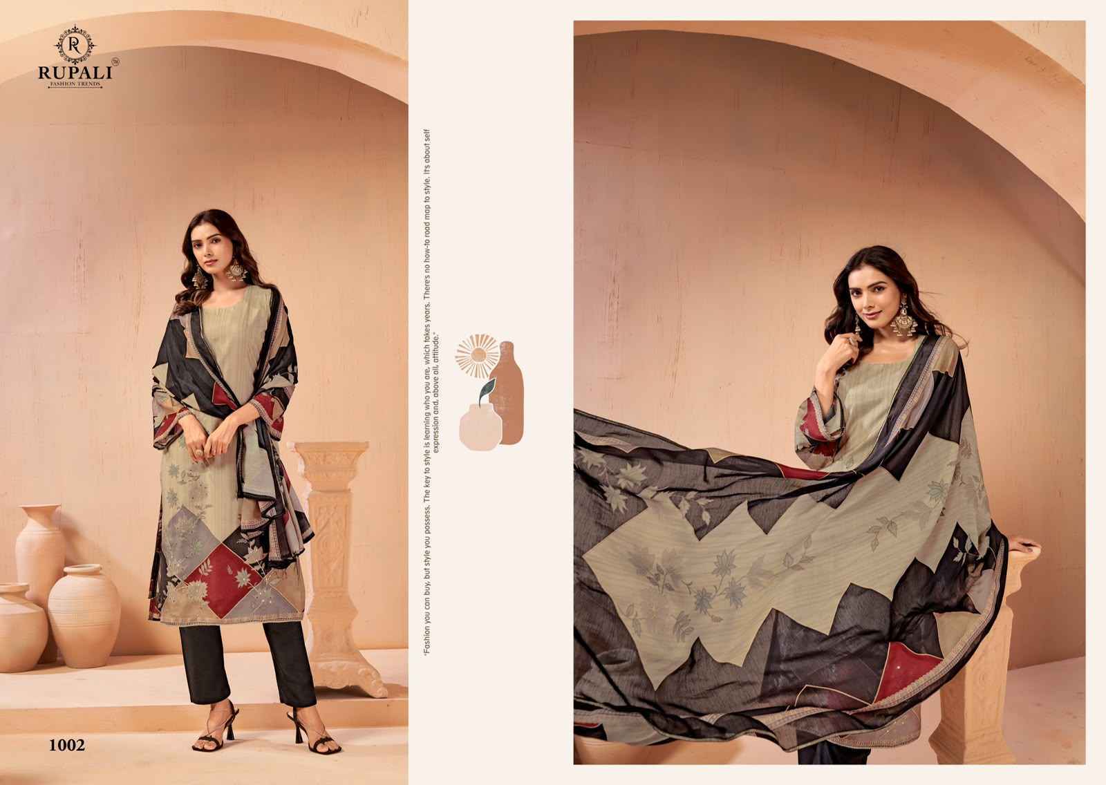Rupali Fashion Aarzoo Viscose Muslin Dress Material 4 pcs Catalogue