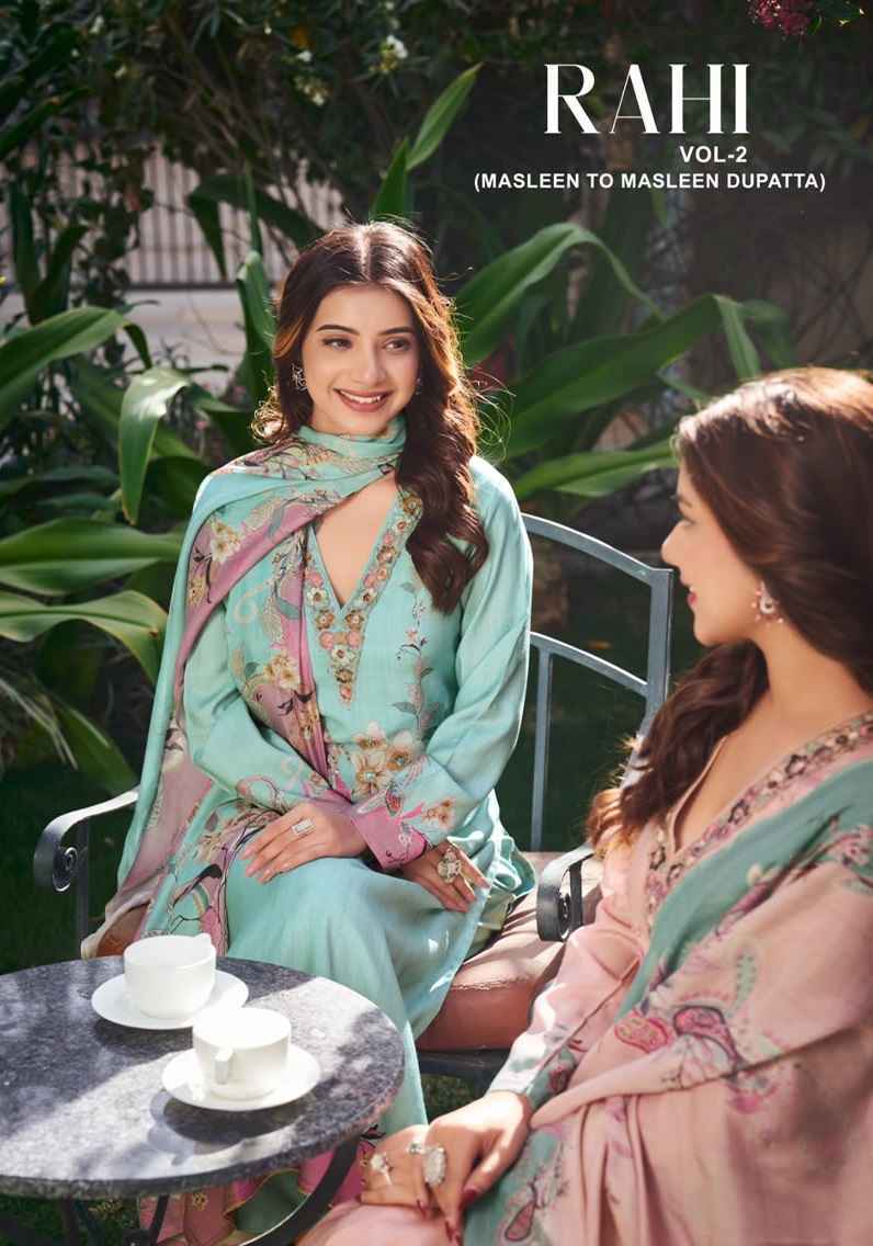 Rupali Fashion Raahi Vol 2 Musline Dress Material 4 pcs Catalogue