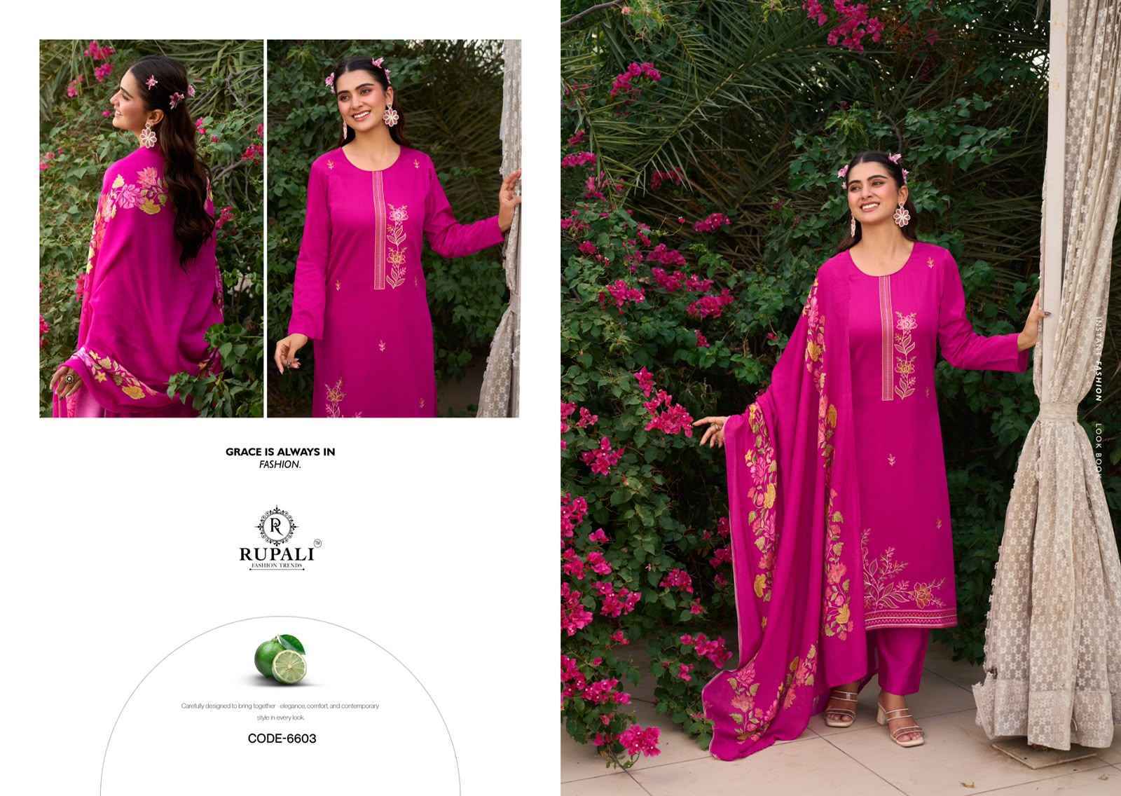 Rupali Fashion Riyasat Jam Satin Dress Material (4 pcs Catalogue)