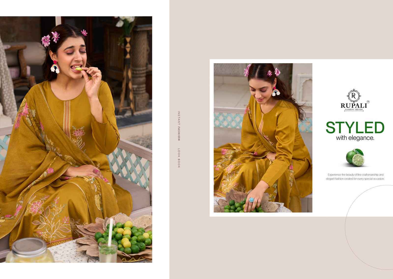 Rupali Fashion Riyasat Jam Satin Dress Material (4 pcs Catalogue)