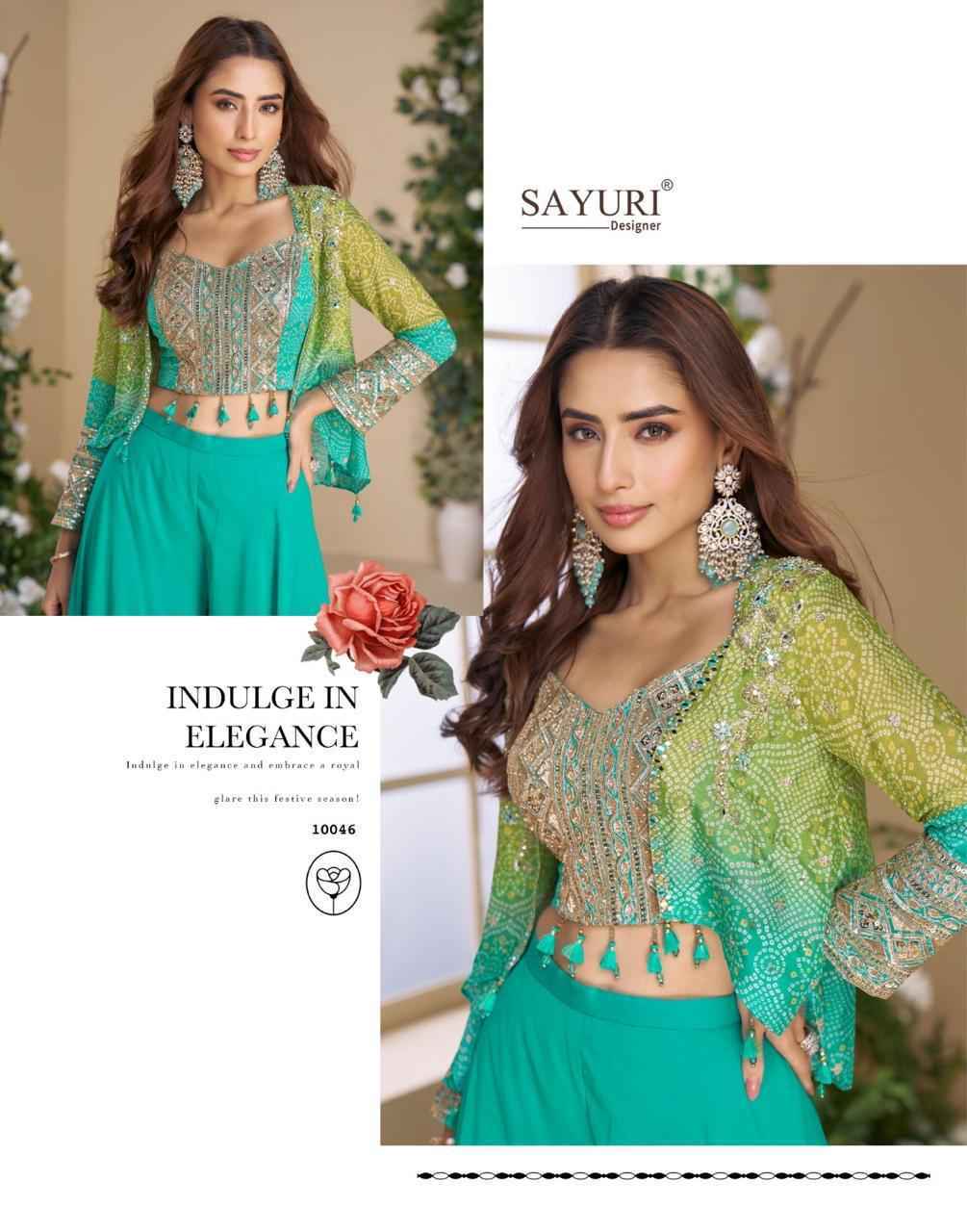 Sayuri Designer Moon Readymade Chinnon Silk Dress (5 pcs Catalogue)