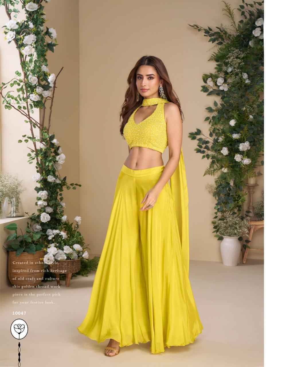 Sayuri Designer Moon Readymade Chinnon Silk Dress (5 pcs Catalogue)