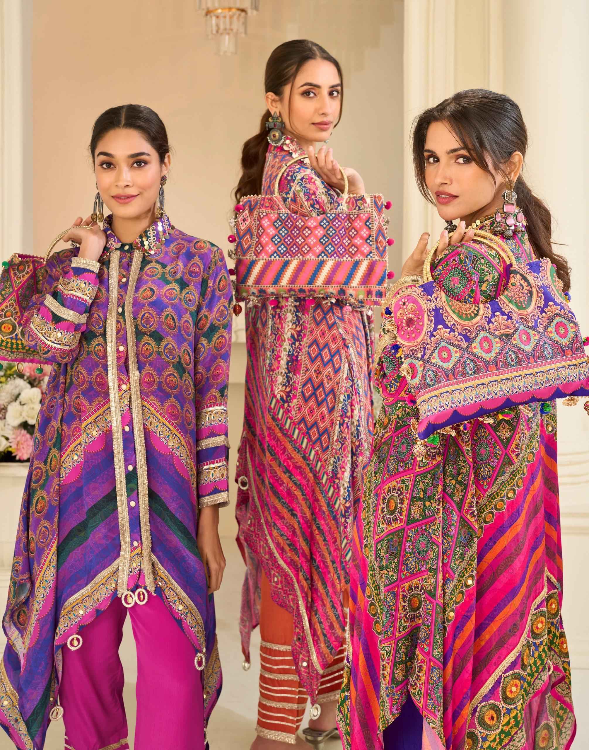 Sayuri Designer Savan Readymade Natural Crep Silk Dress 3 pcs Catalogue