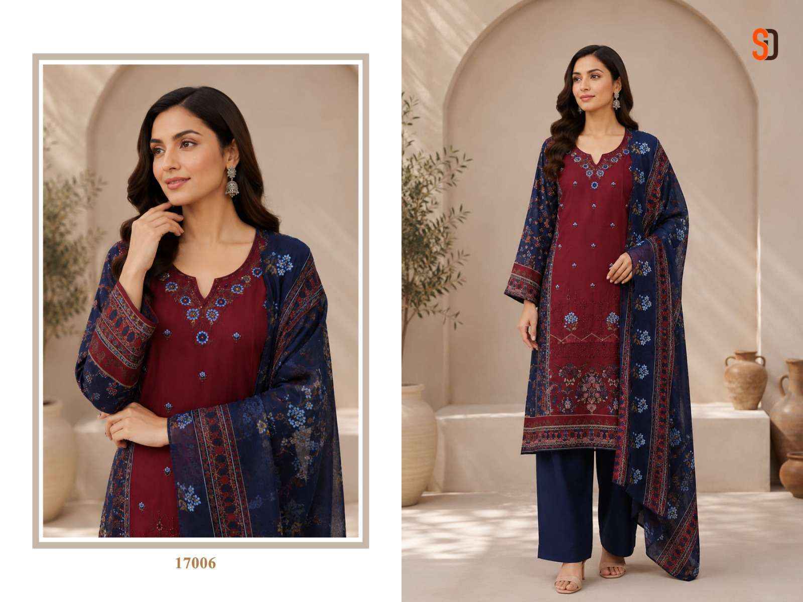 Shraddha Designer Bin Saeed Vol-17 Cotton Dress Material (6 pcs Cataloge)