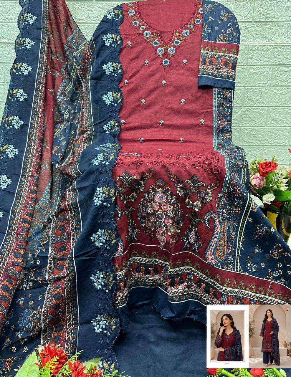 Shraddha Designer Bin Saeed Vol-17 Cotton Dress Material (6 pcs Cataloge)