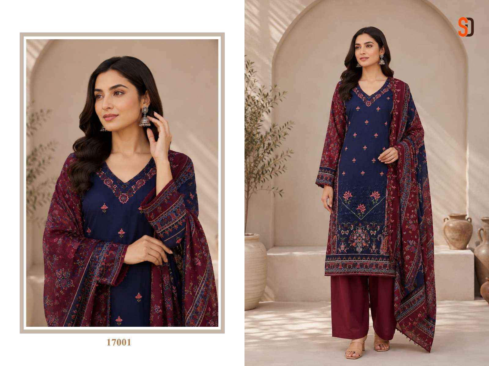 Shraddha Designer Bin Saeed Vol-17 Cotton Dress Material (6 pcs Cataloge)