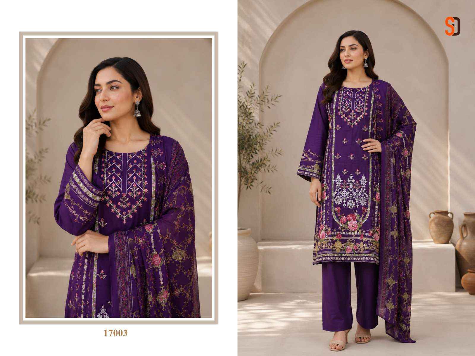 Shraddha Designer Bin Saeed Vol-17 Cotton Dress Material (6 pcs Cataloge)