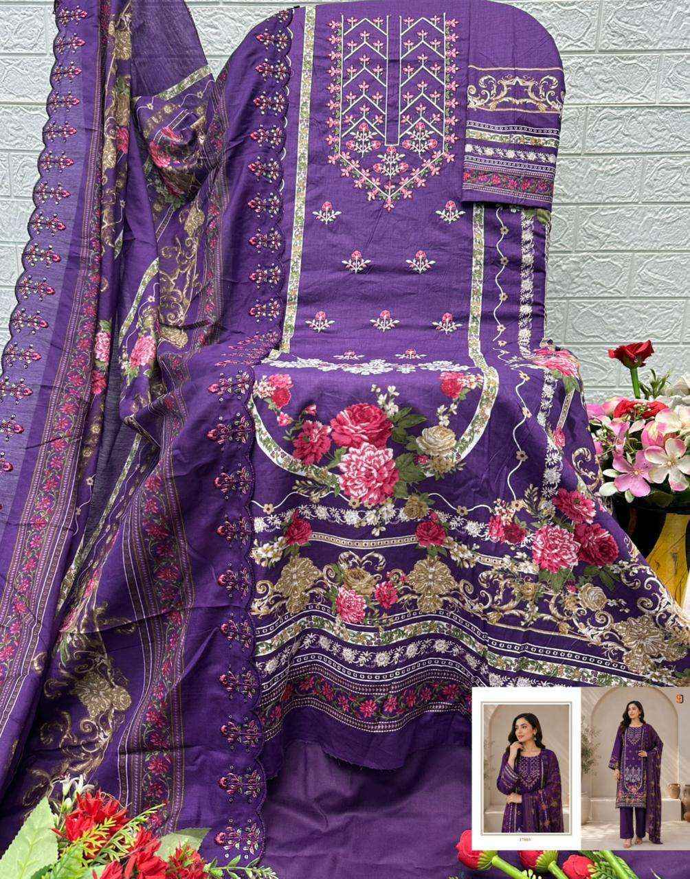 Shraddha Designer Bin Saeed Vol-17 Cotton Dress Material (6 pcs Cataloge)