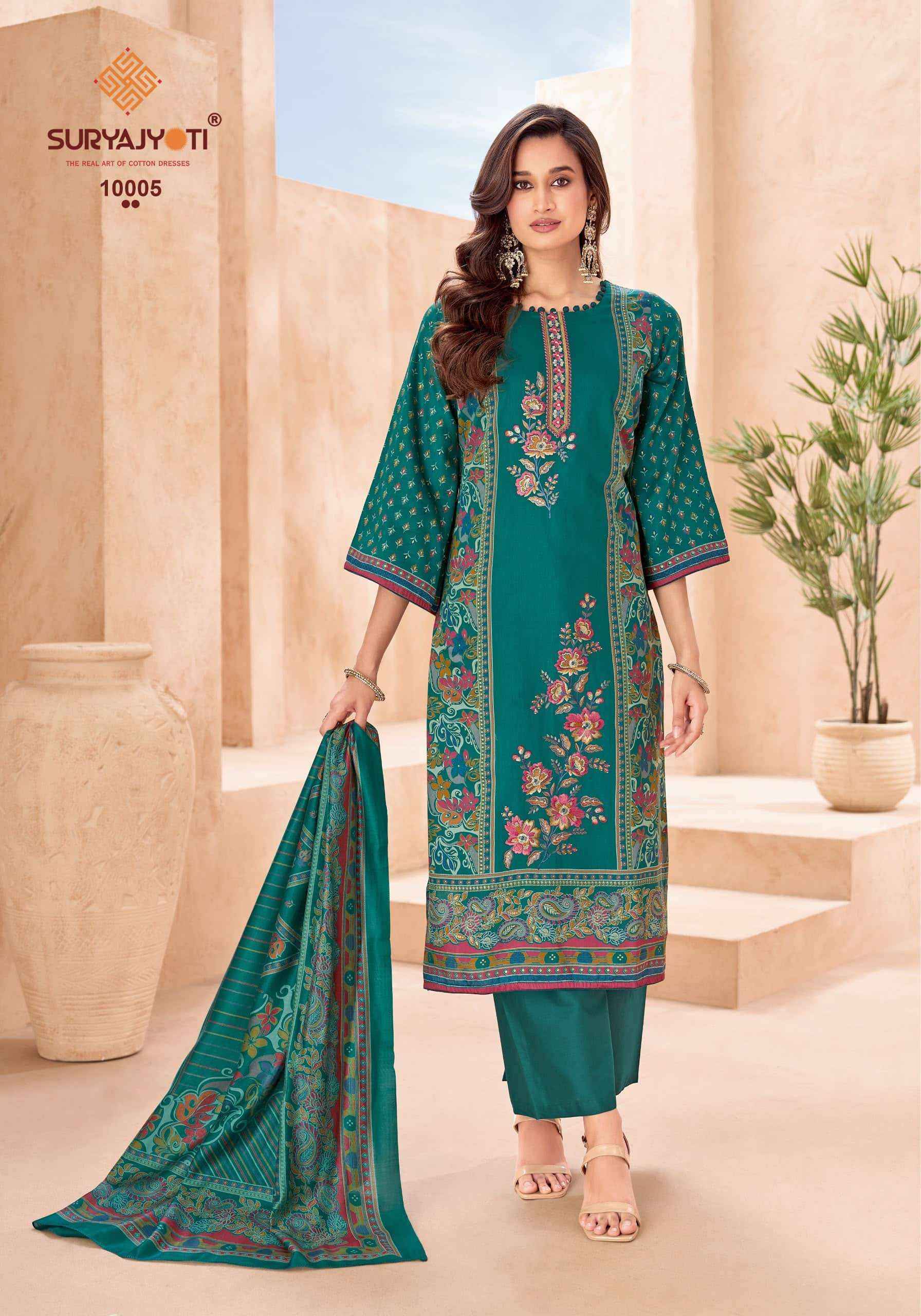 Suryajyoti Kaamini Vol 10 Jam Satin Dress Material 6 pcs Catalogue