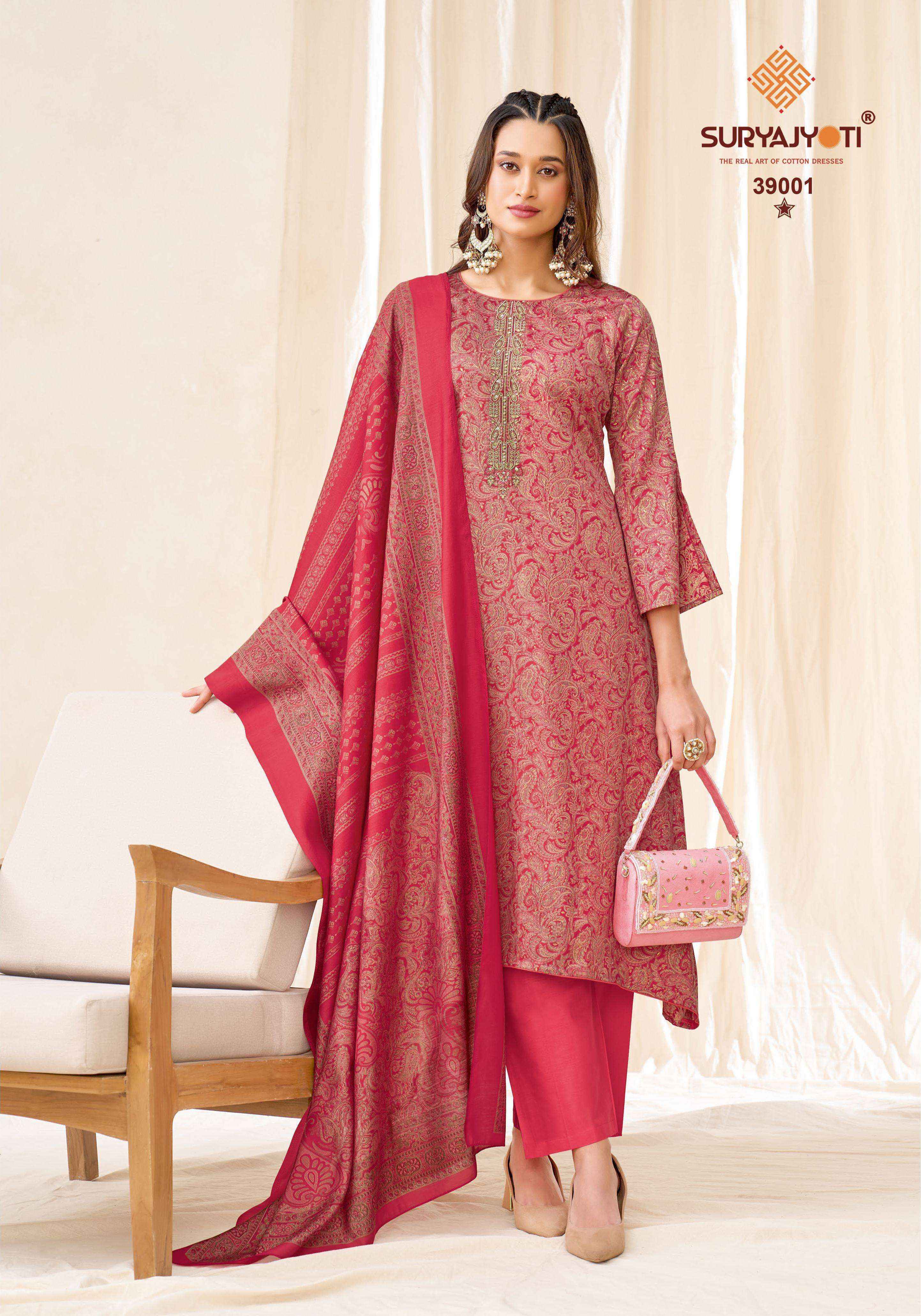 Suryajyoti Kalki Vol-39 Jam Satin Dress Material (8 Pcs Catalouge)