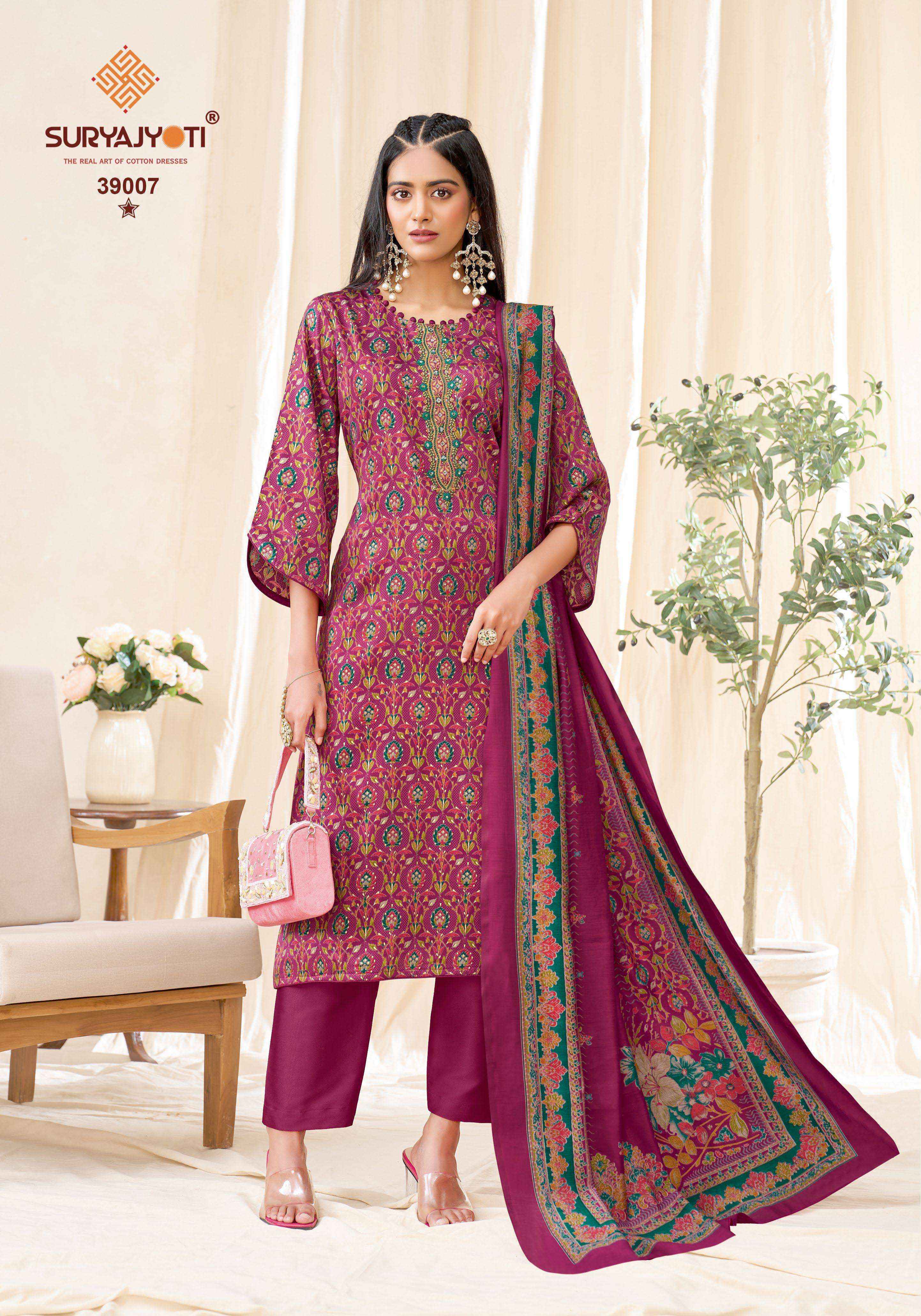 Suryajyoti Kalki Vol-39 Jam Satin Dress Material (8 Pcs Catalouge)