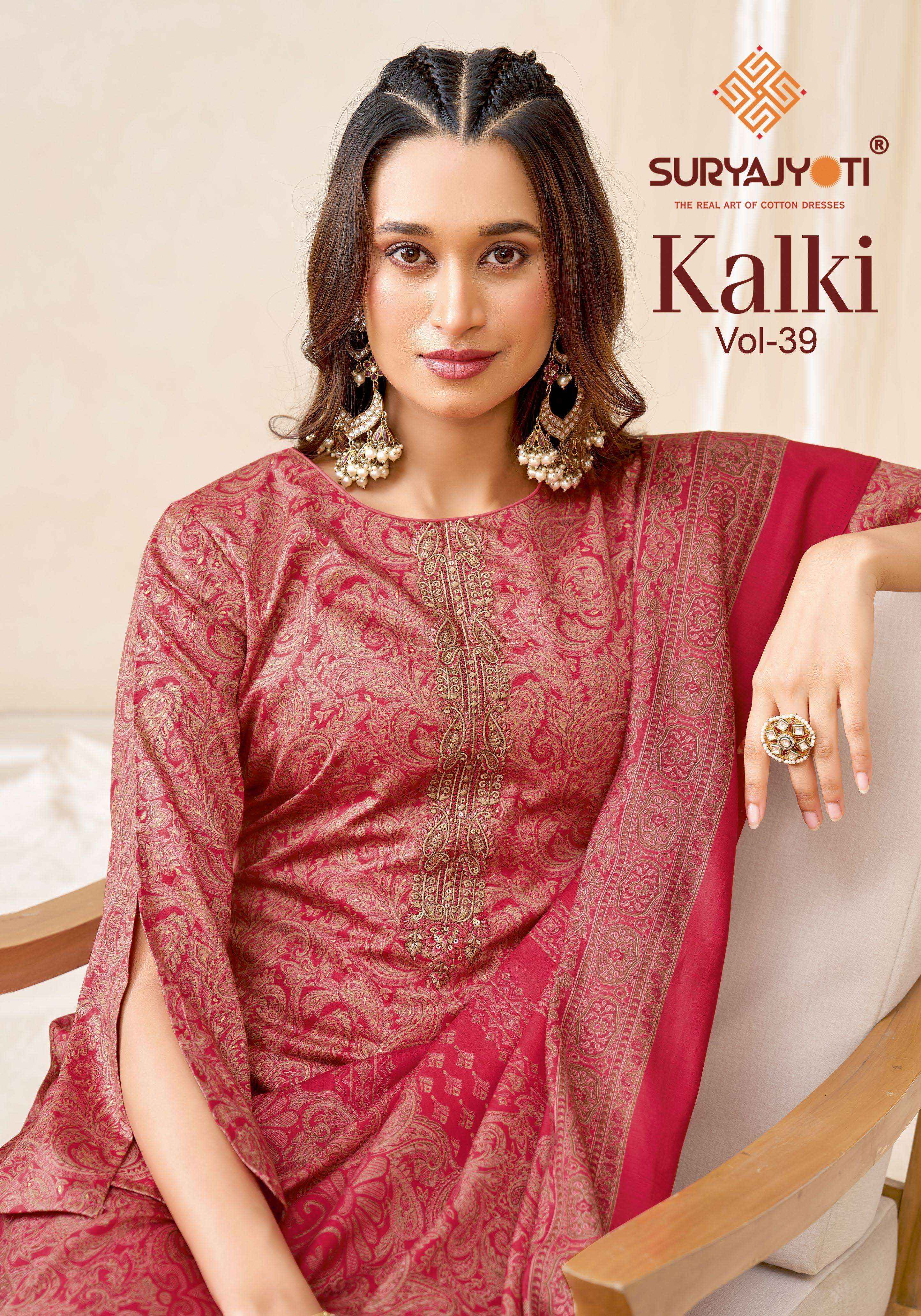 Suryajyoti Kalki Vol-39 Jam Satin Dress Material (8 Pcs Catalouge)