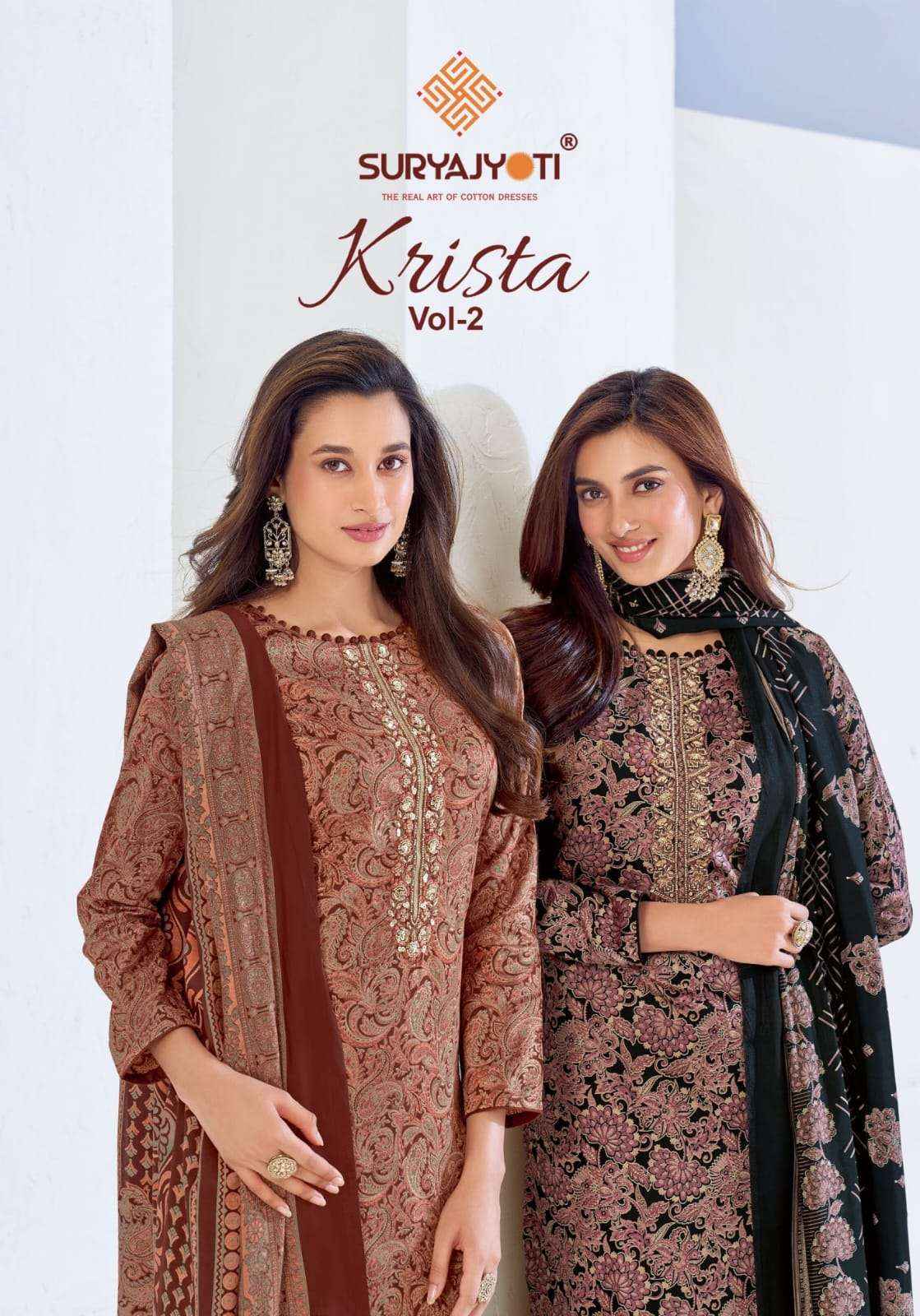 Suryajyoti Krista Vol-2 Jam Satin Dress Material (6 Pcs Catalouge)