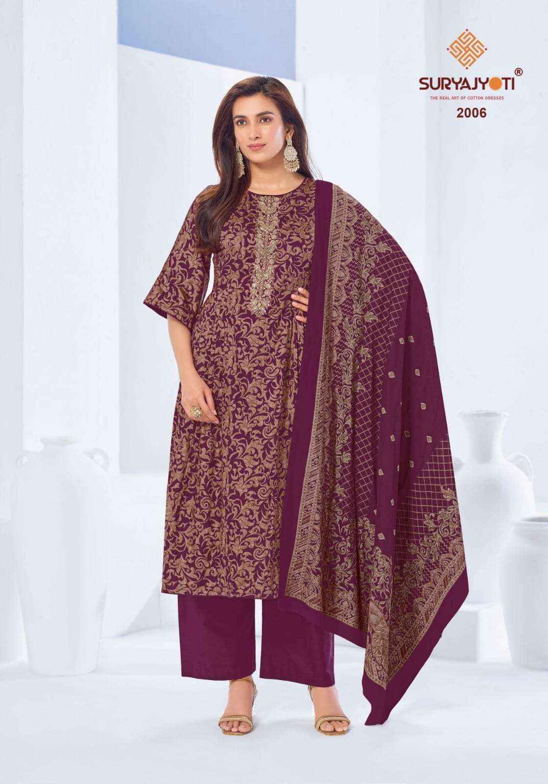 Suryajyoti Krista Vol-2 Jam Satin Dress Material (6 Pcs Catalouge)