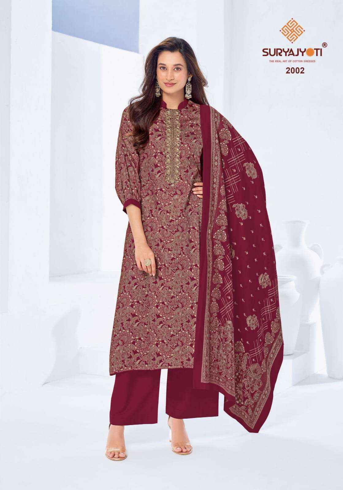 Suryajyoti Krista Vol-2 Jam Satin Dress Material (6 Pcs Catalouge)