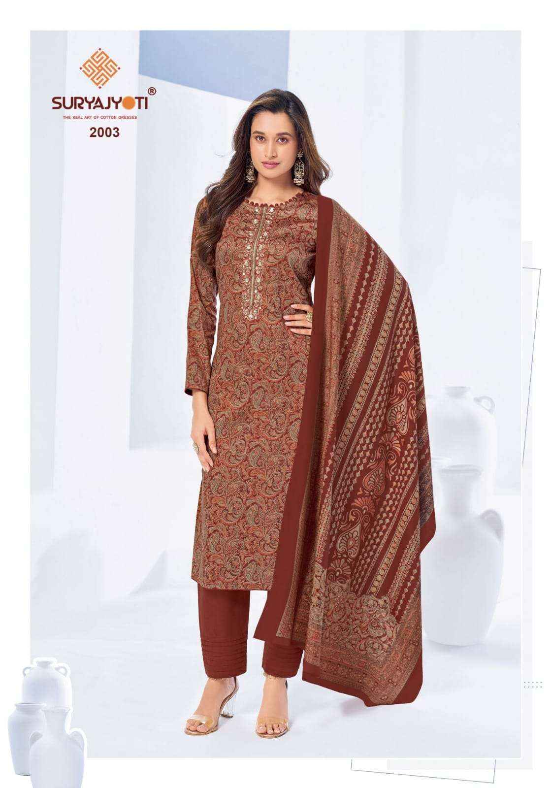 Suryajyoti Krista Vol-2 Jam Satin Dress Material (6 Pcs Catalouge)