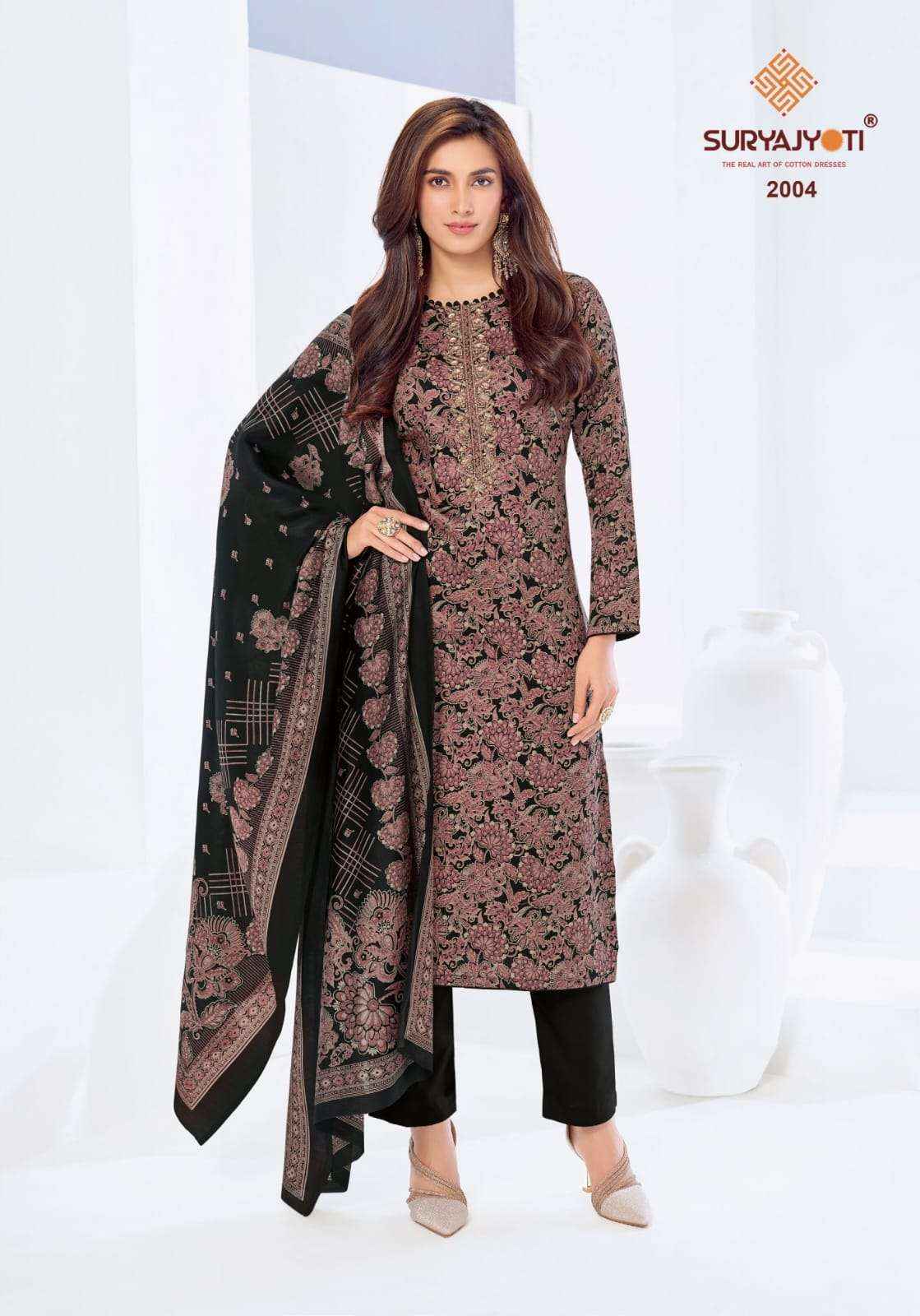 Suryajyoti Krista Vol-2 Jam Satin Dress Material (6 Pcs Catalouge)
