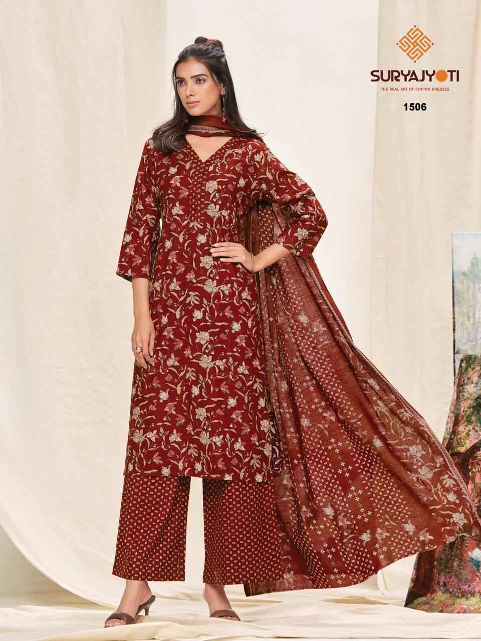 Suryajyoti Preyasi Vol 15 Readymade Cotton Dress 10 pcs Catalogue