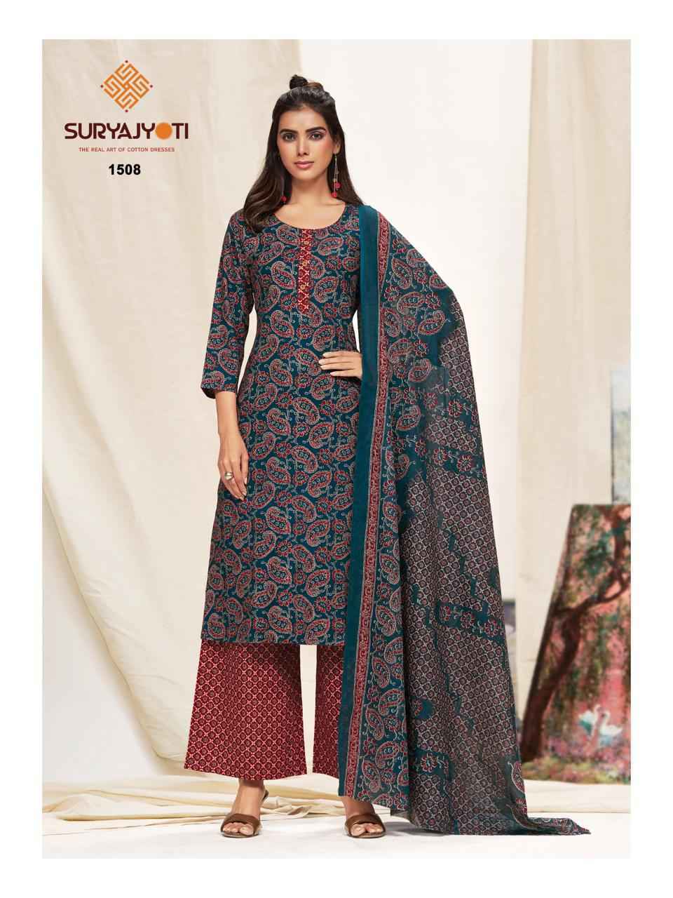 Suryajyoti Preyasi Vol 15 Readymade Cotton Dress 10 pcs Catalogue