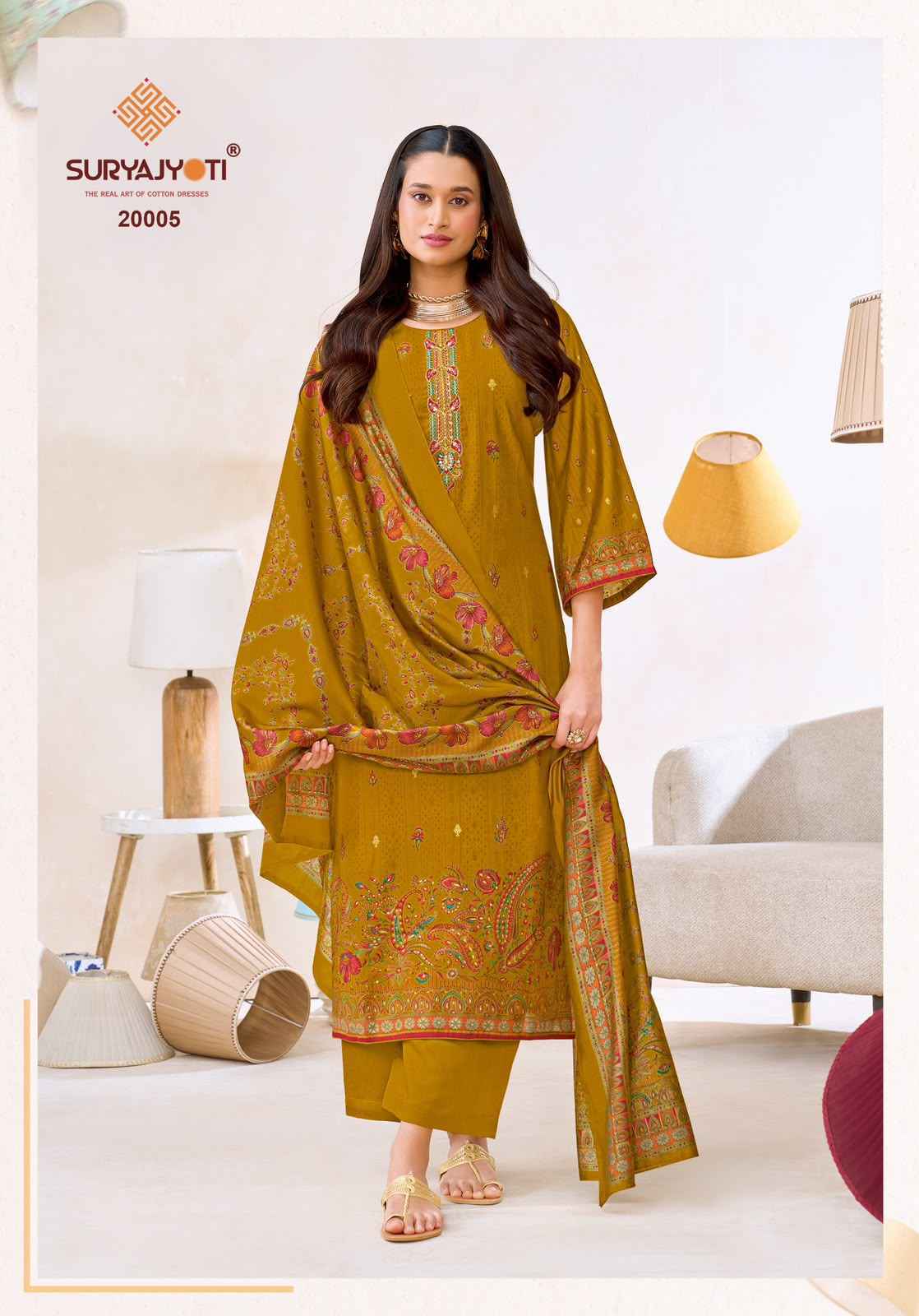 Suryajyoti Pushpa Vol-20 Modal Silk Dress Material (8 pcs Catalogue)
