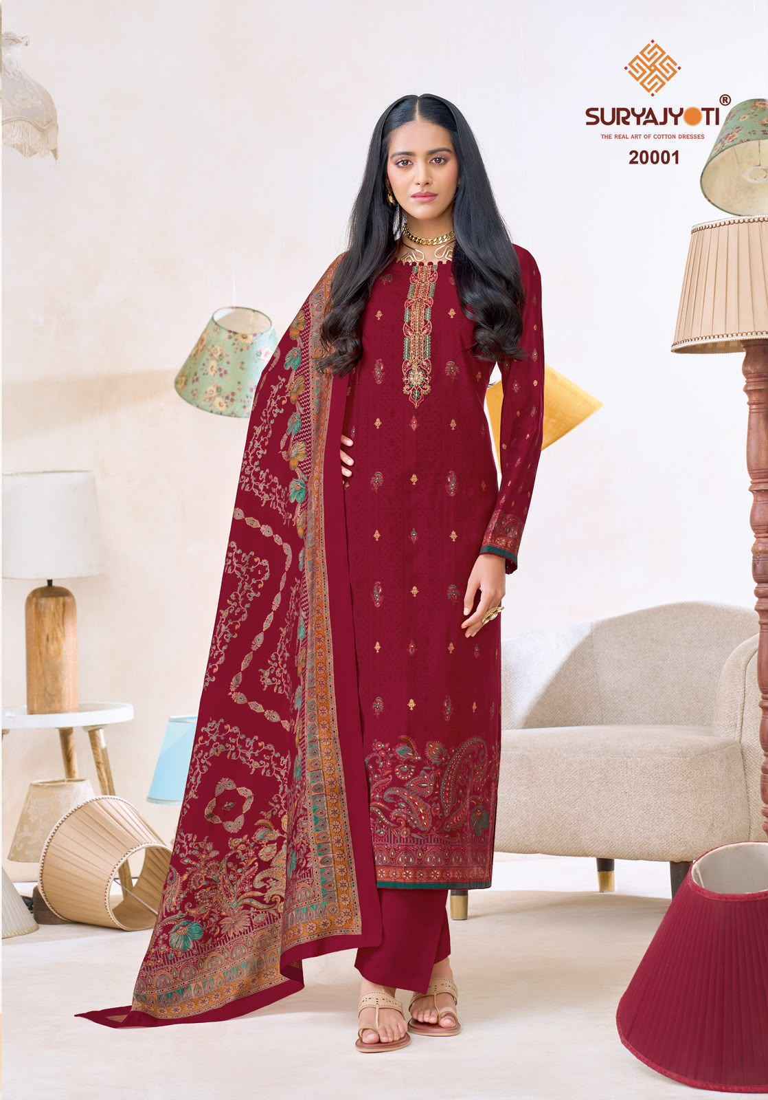 Suryajyoti Pushpa Vol-20 Modal Silk Dress Material (8 pcs Catalogue)