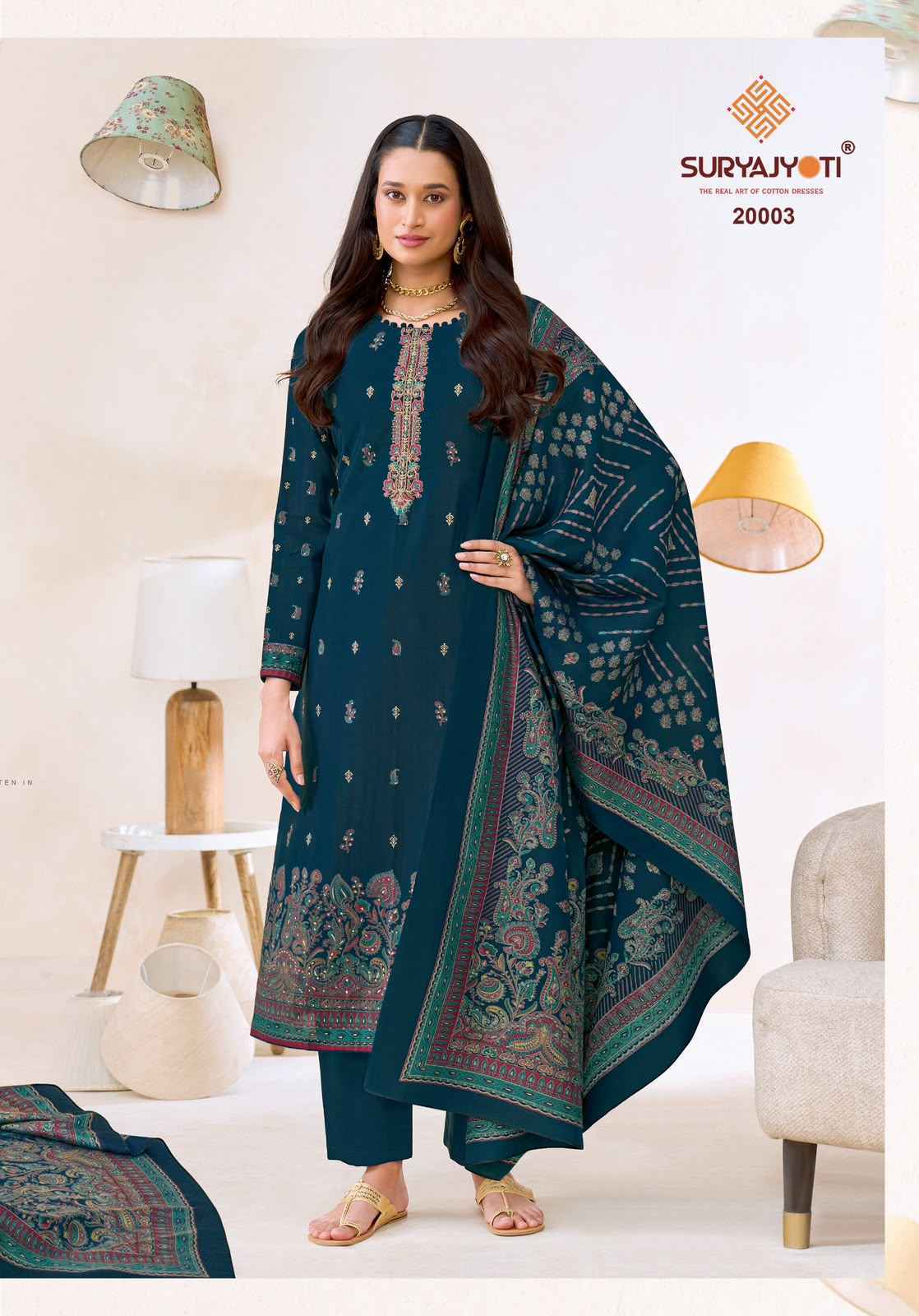 Suryajyoti Pushpa Vol-20 Modal Silk Dress Material (8 pcs Catalogue)