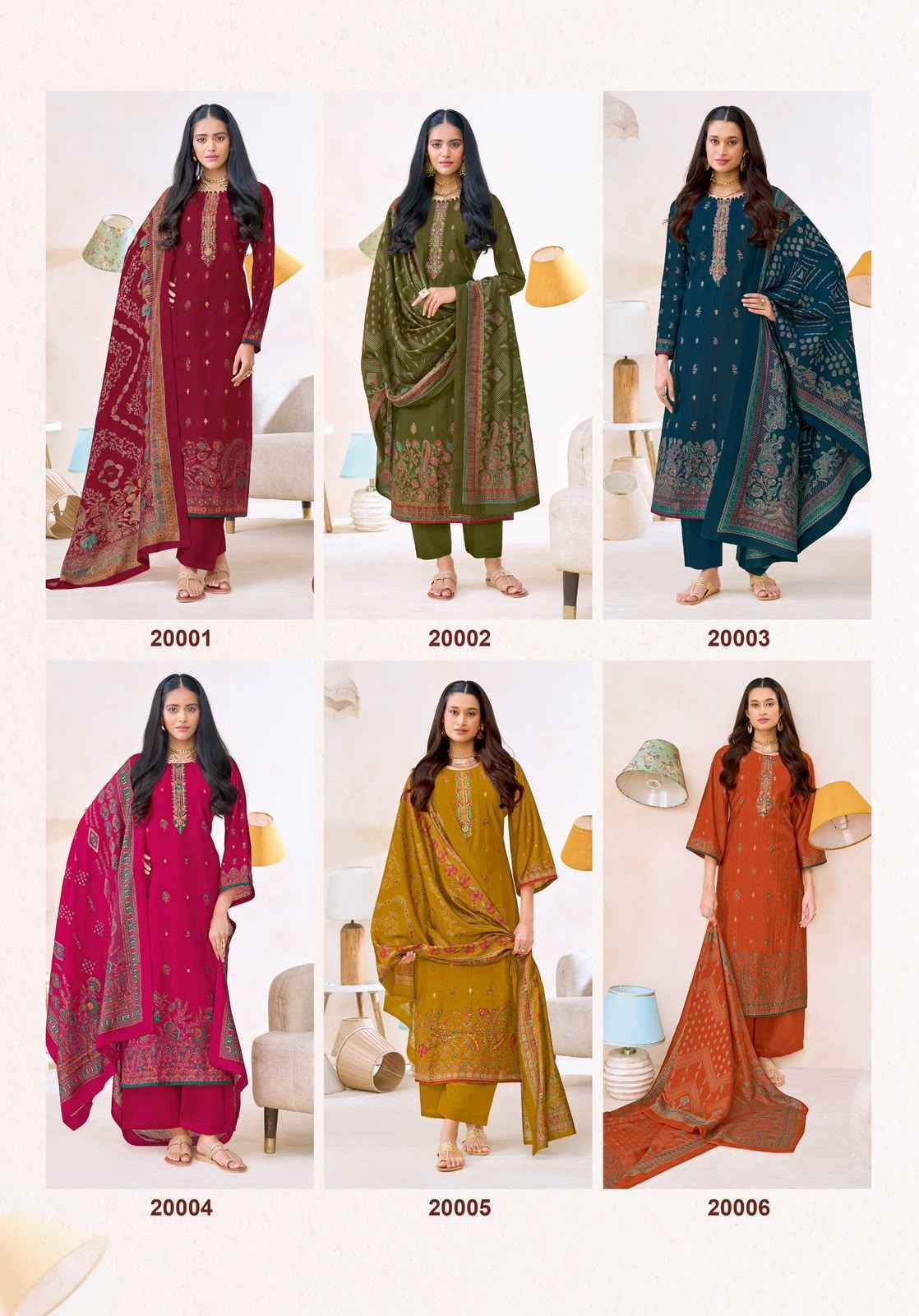 Suryajyoti Pushpa Vol-20 Modal Silk Dress Material (8 pcs Catalogue)