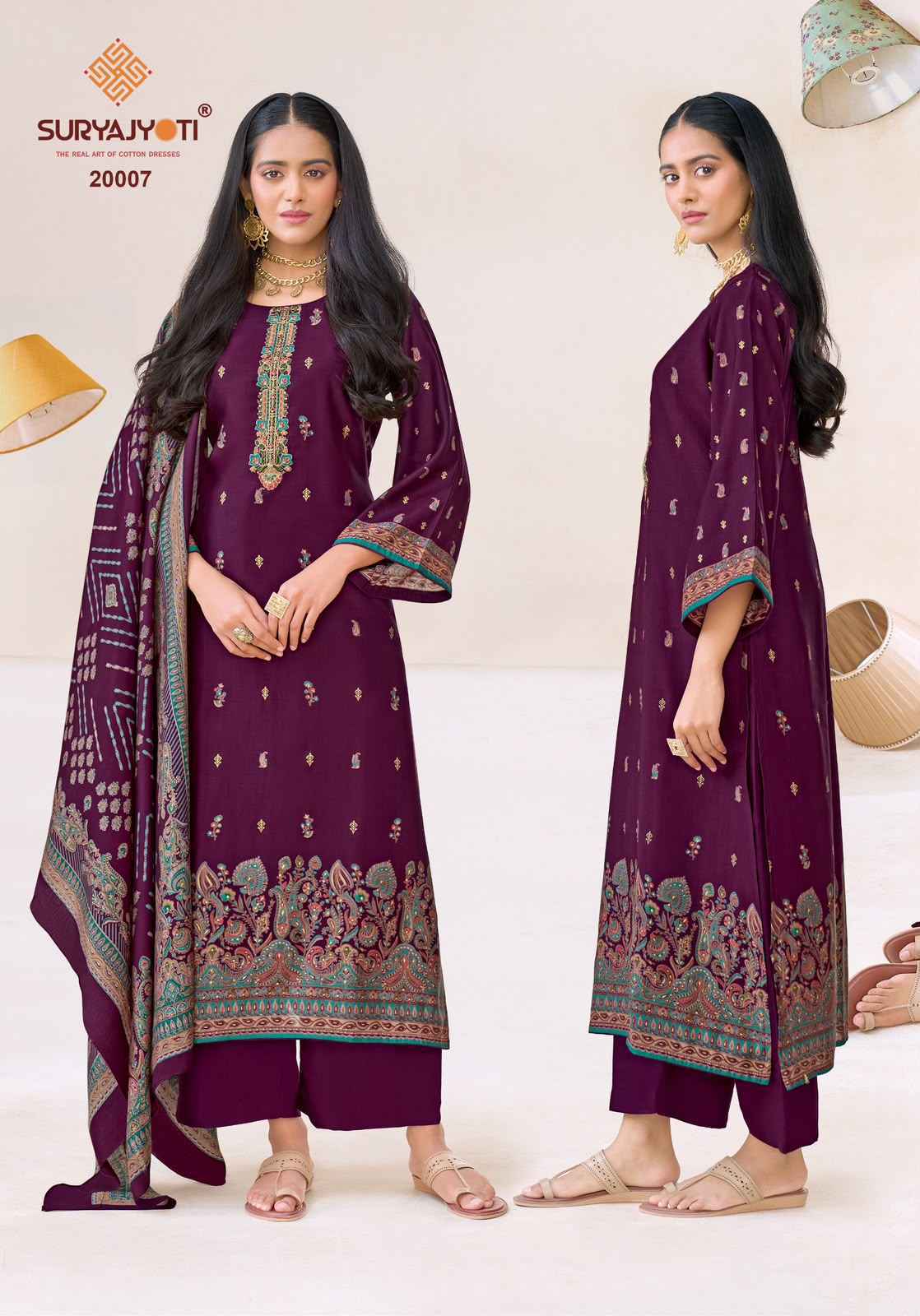 Suryajyoti Pushpa Vol-20 Modal Silk Dress Material (8 pcs Catalogue)