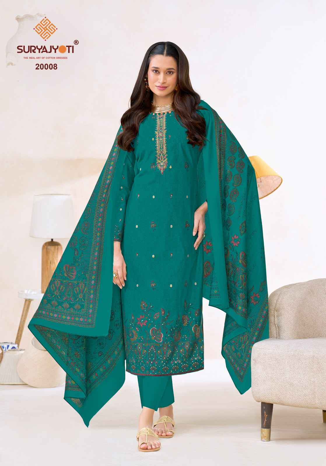 Suryajyoti Pushpa Vol-20 Modal Silk Dress Material (8 pcs Catalogue)