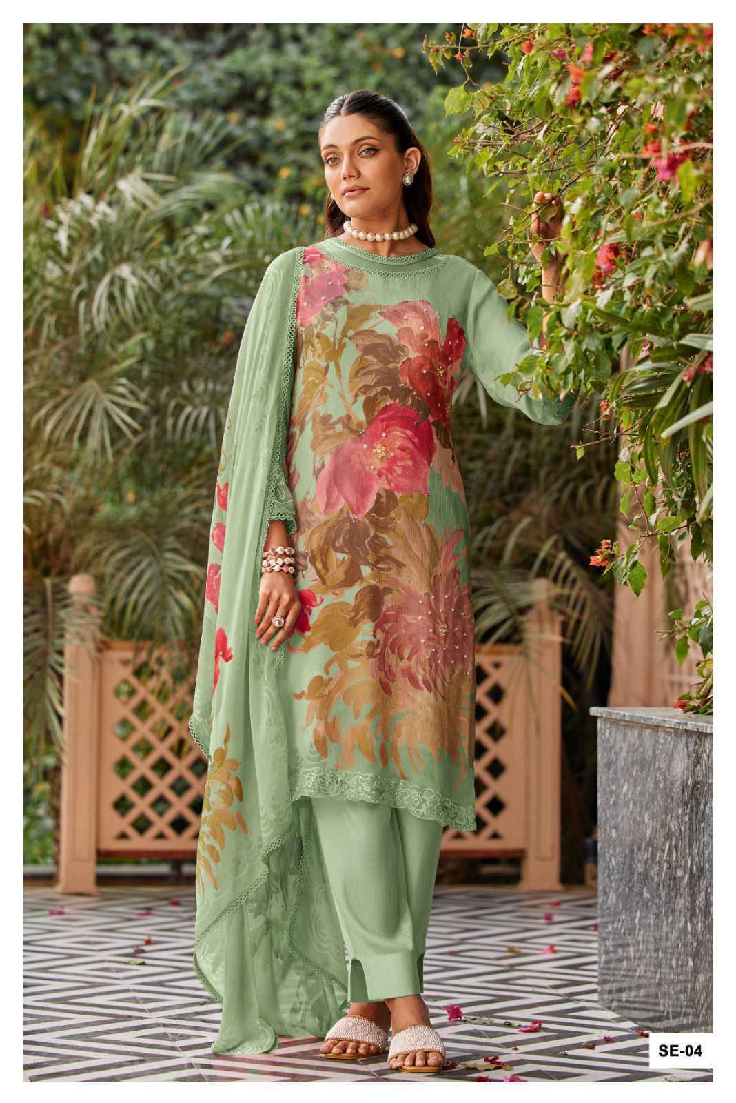 Varshaa Summer Edit Viscose Muslin Dress Material (4 pcs Catalogue)
