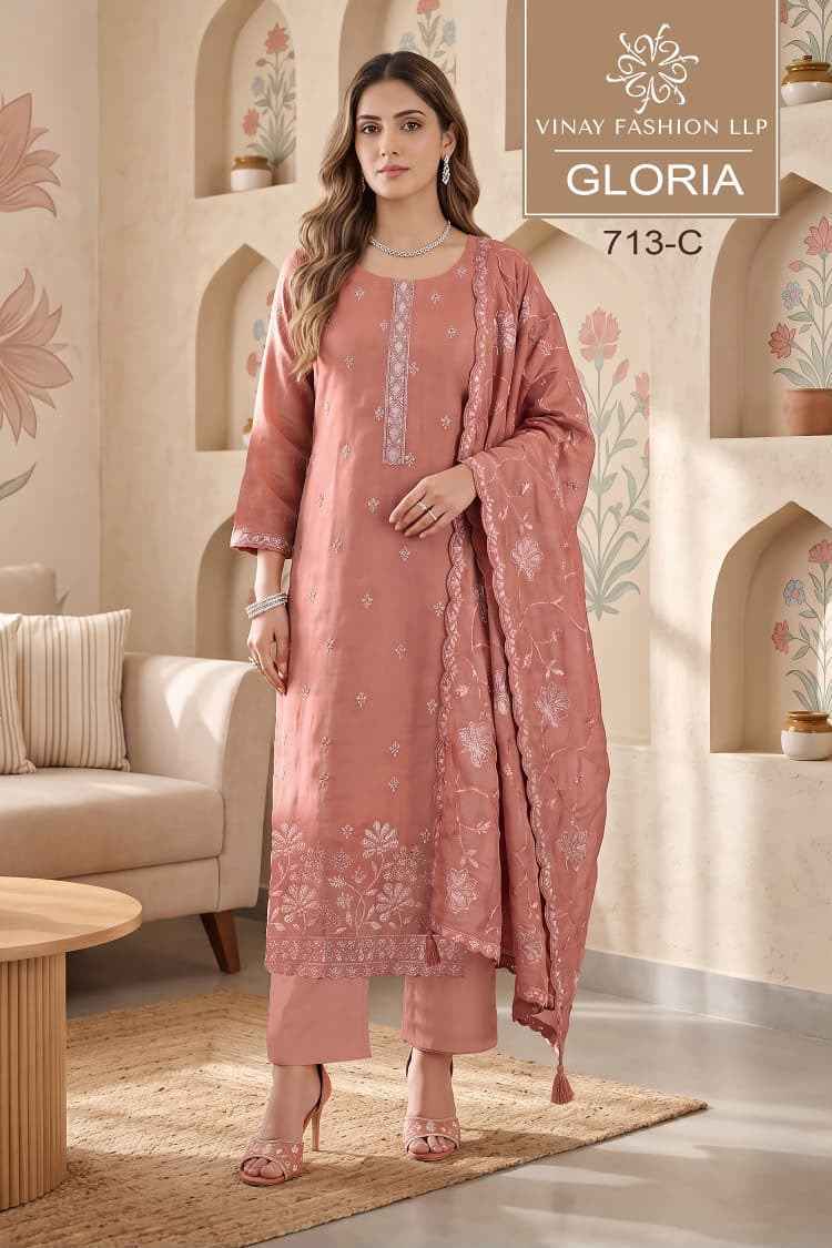 Vinay Fashion Kuleesh Gloriaa Silk Dress Material 4 pcs Catalogue