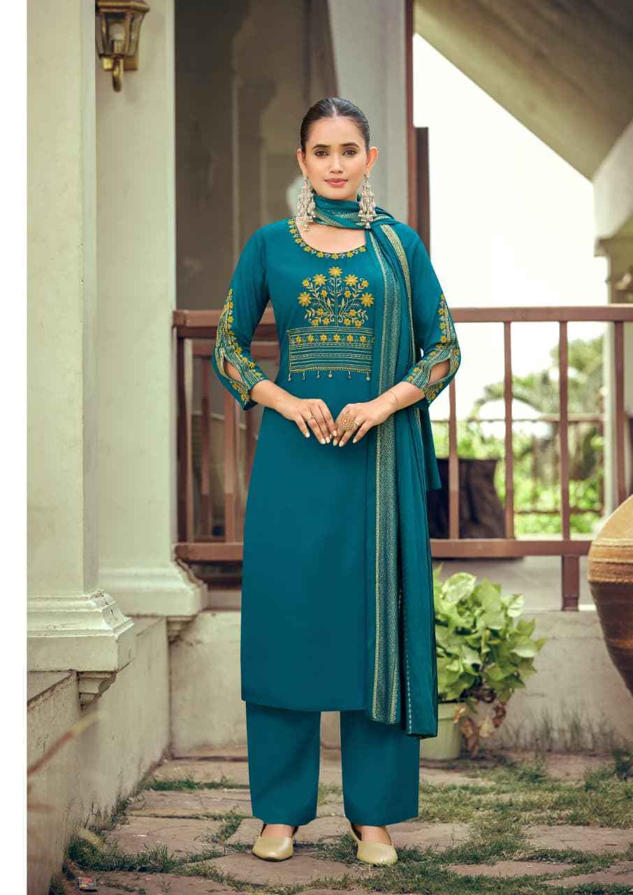 Woodee Nikhaar Rayon Readymade Suit (6 pcs Catalogue)