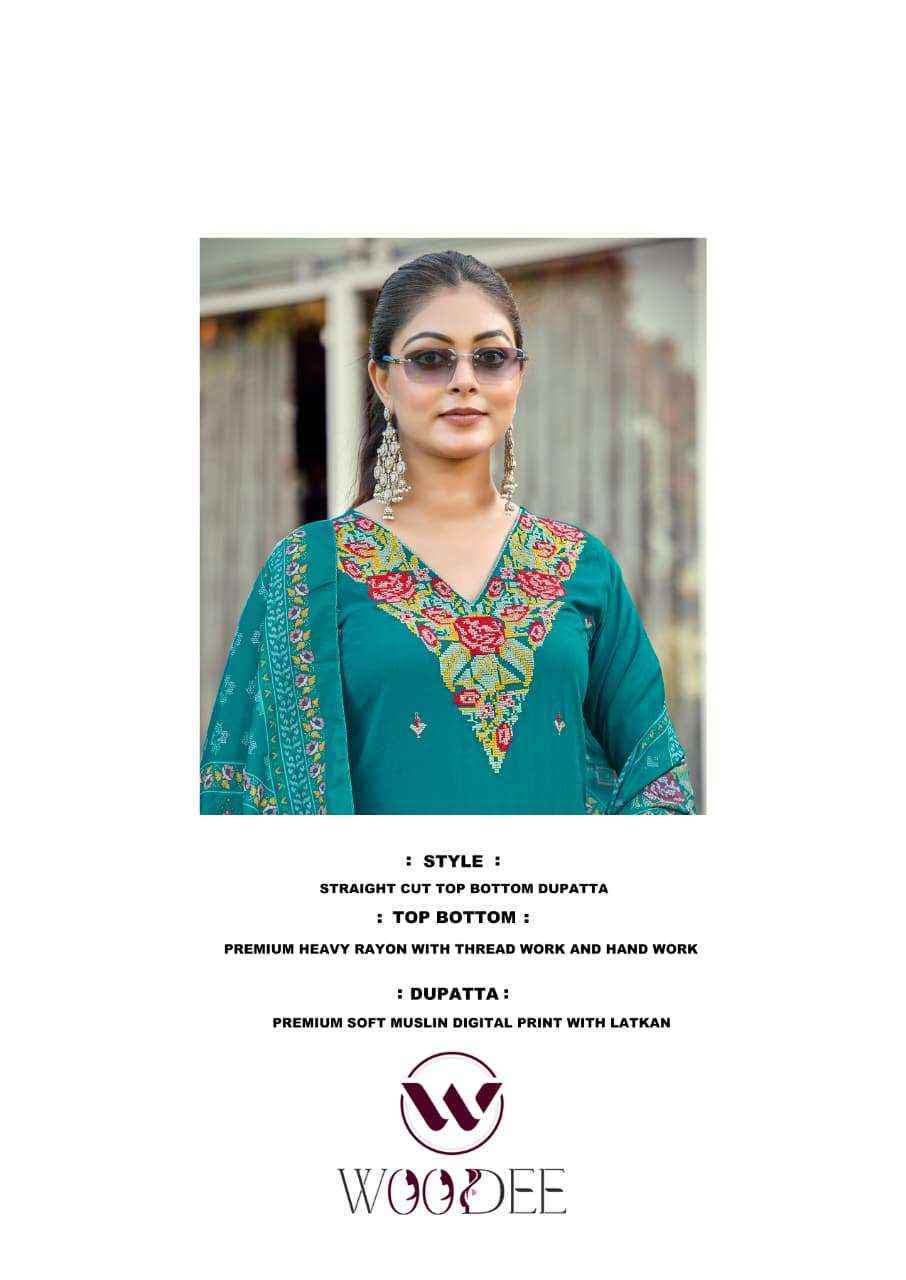 Woodee Rutavi Rayon Readymade Suit (6 pcs Catalogue)