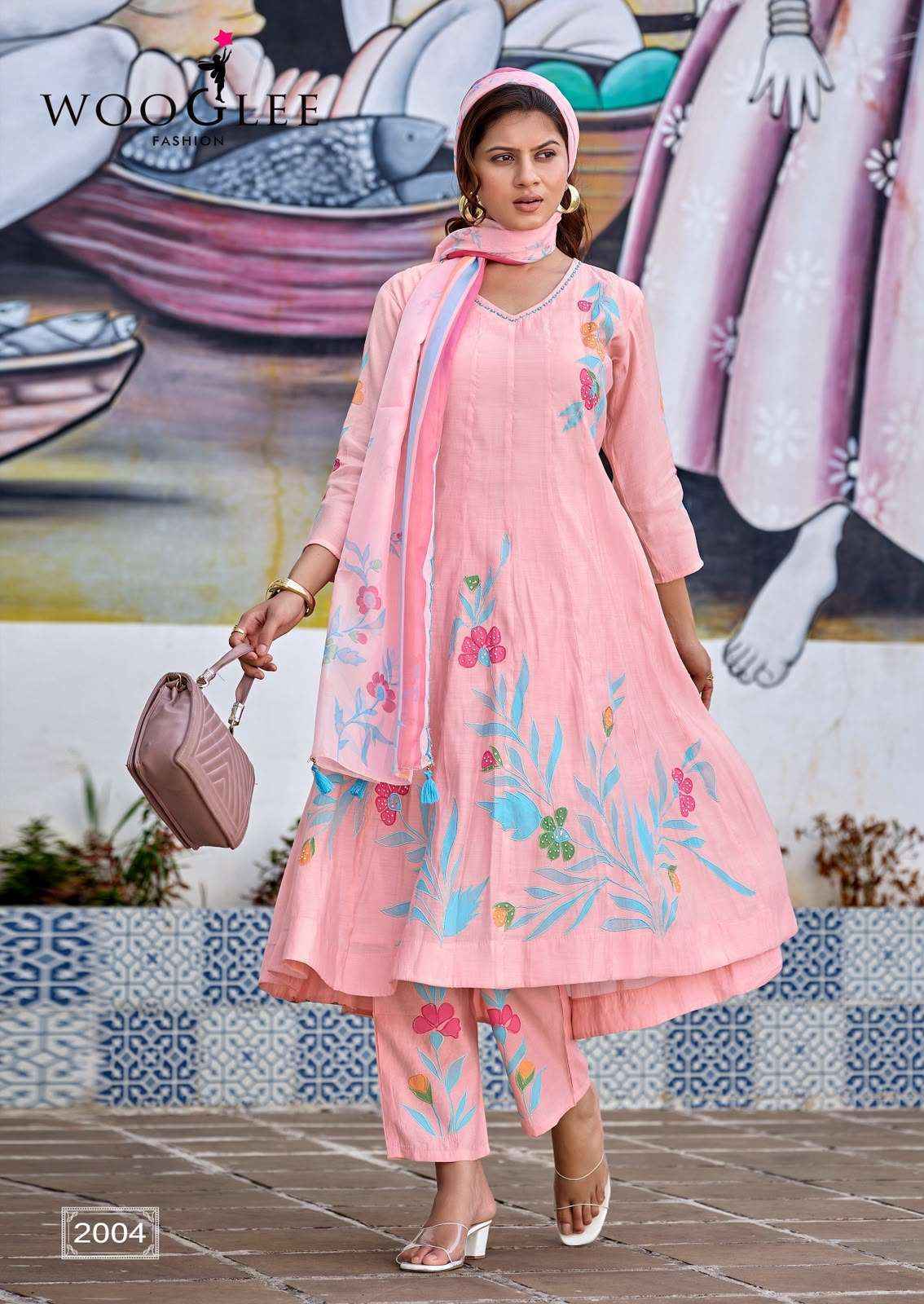 Wooglee Varnika Chanderi Silk Kurti Combo 4 pcs Catalogue