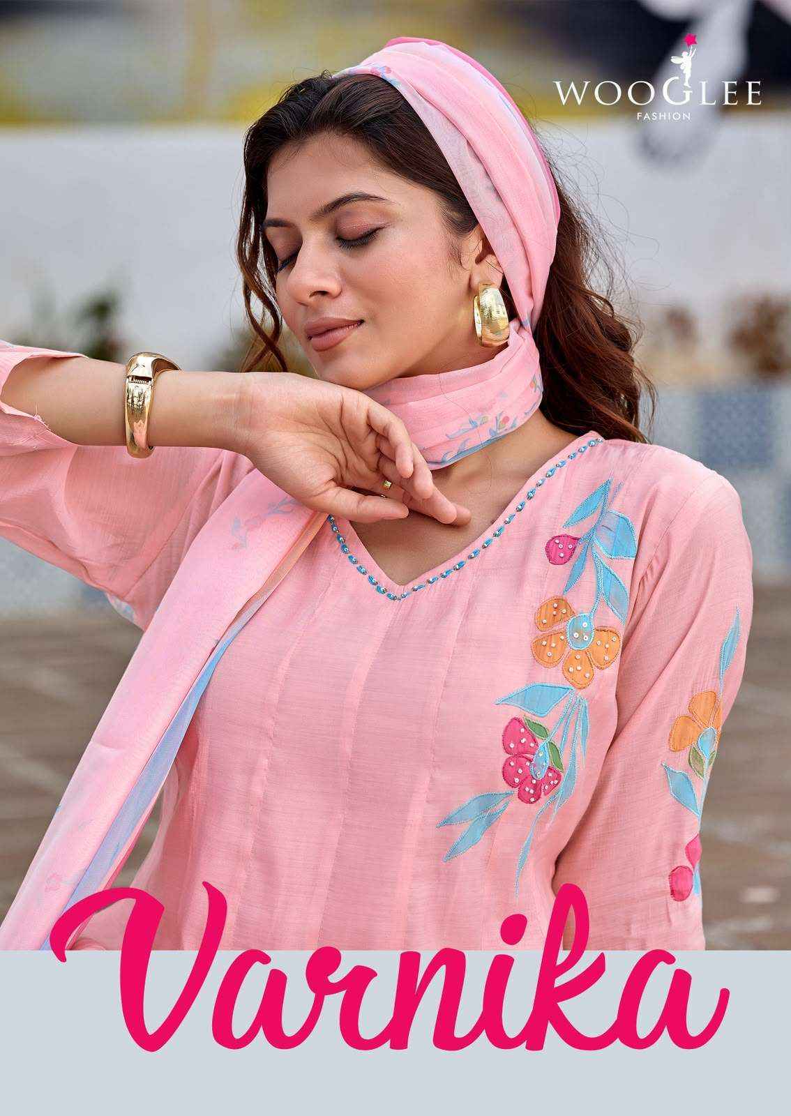 Wooglee Varnika Chanderi Silk Kurti Combo 4 pcs Catalogue
