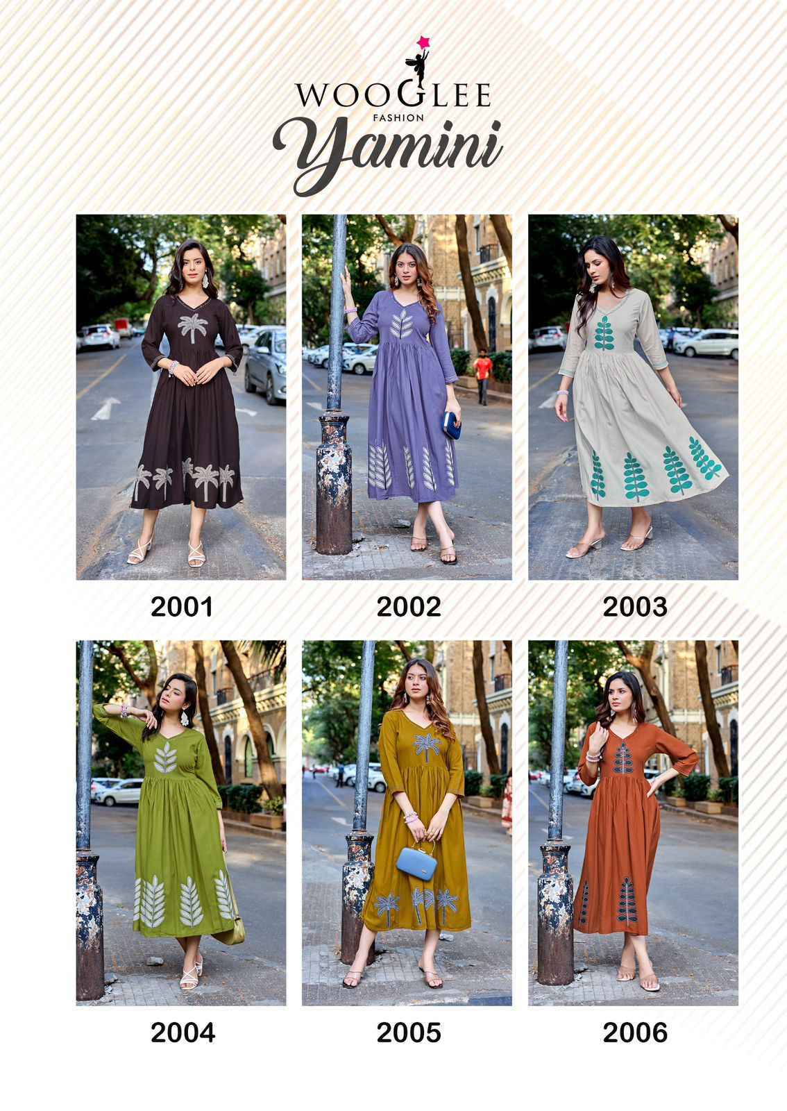 Wooglee Yamini Rayon Gowm (6 pcs Catalogue)